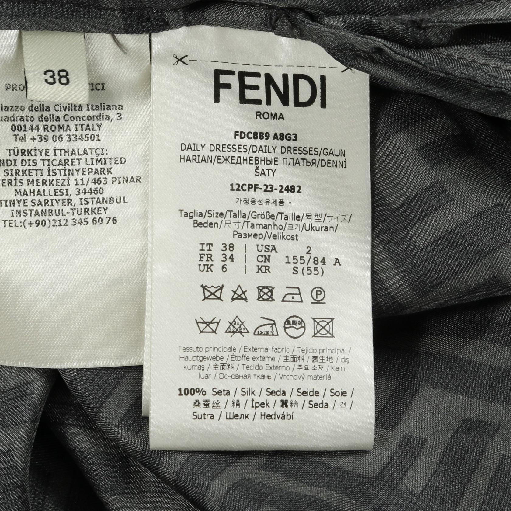 Fendi Zucca Silk Dress