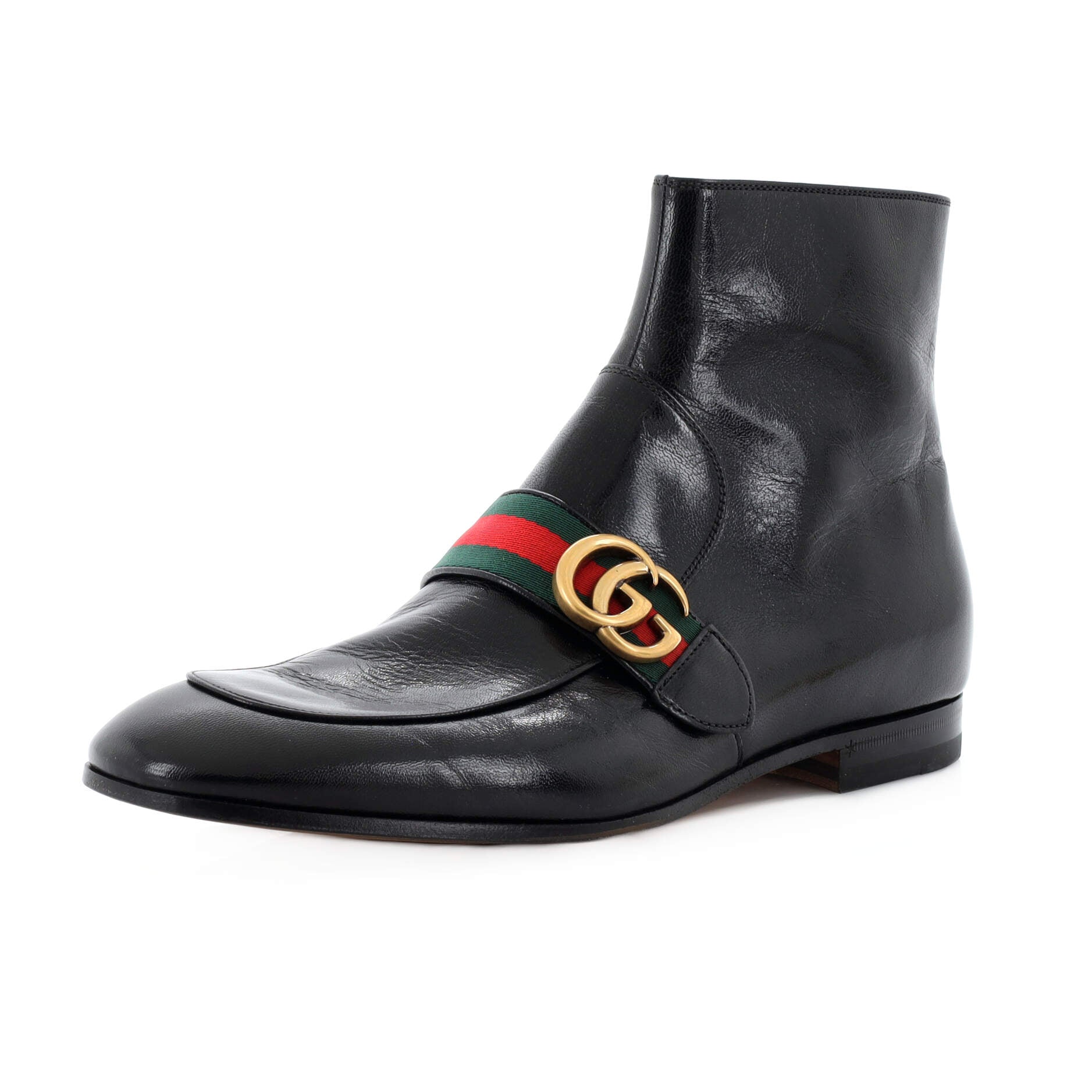 Men's GG Web Donnie Boots Leather