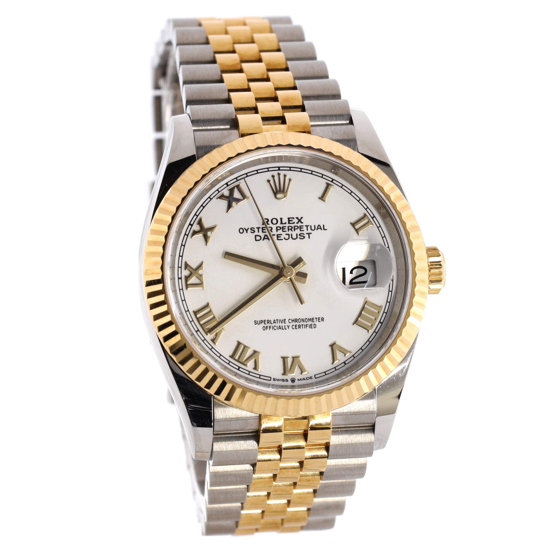 Oyster Perpetual Datejust Automatic Watch Stainless Steel and Yellow Gold 36