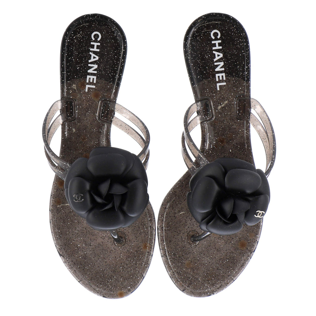 Women's Camellia Thong Slide Sandals Rubber with Leather
