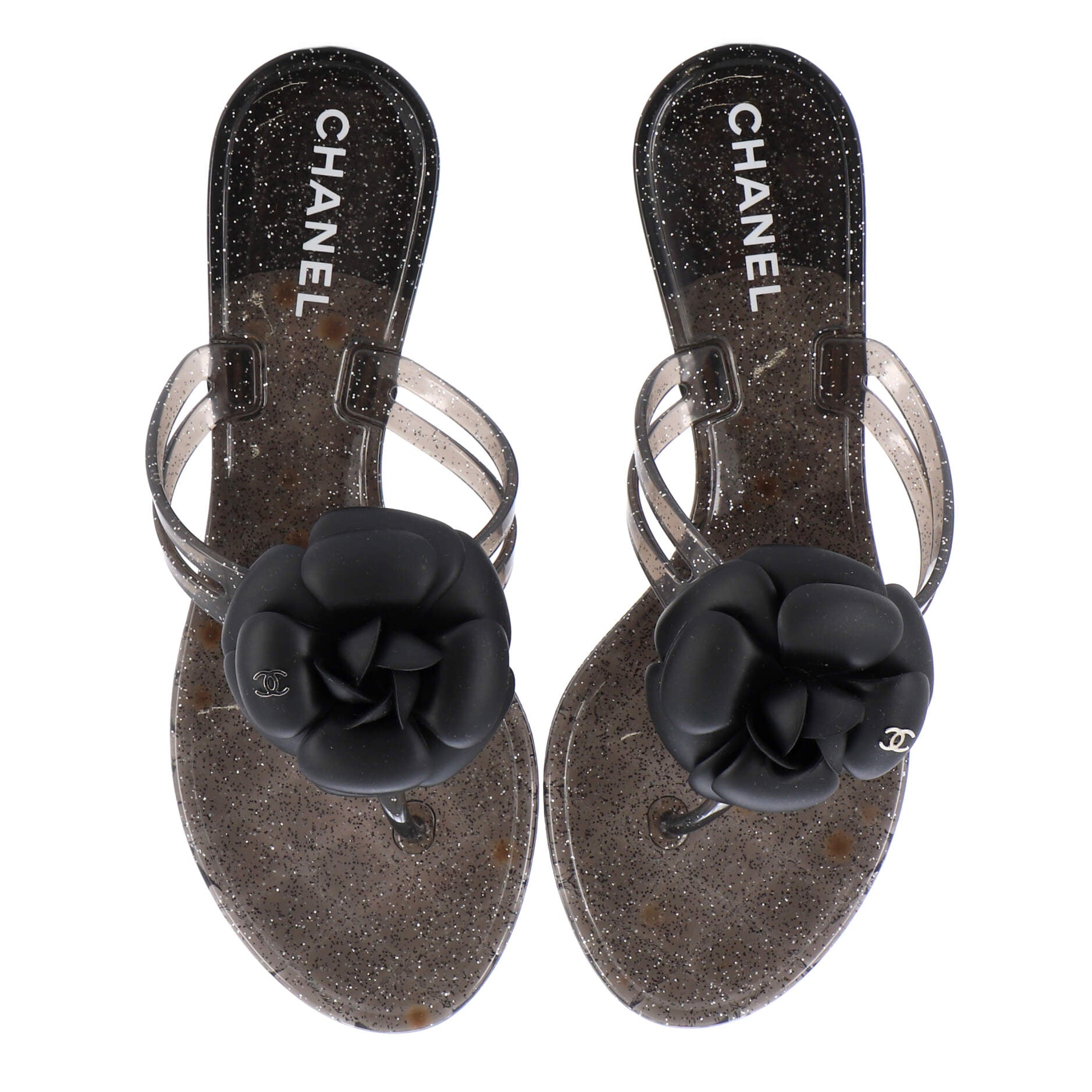 Women's Camellia Thong Slide Sandals Rubber with Leather