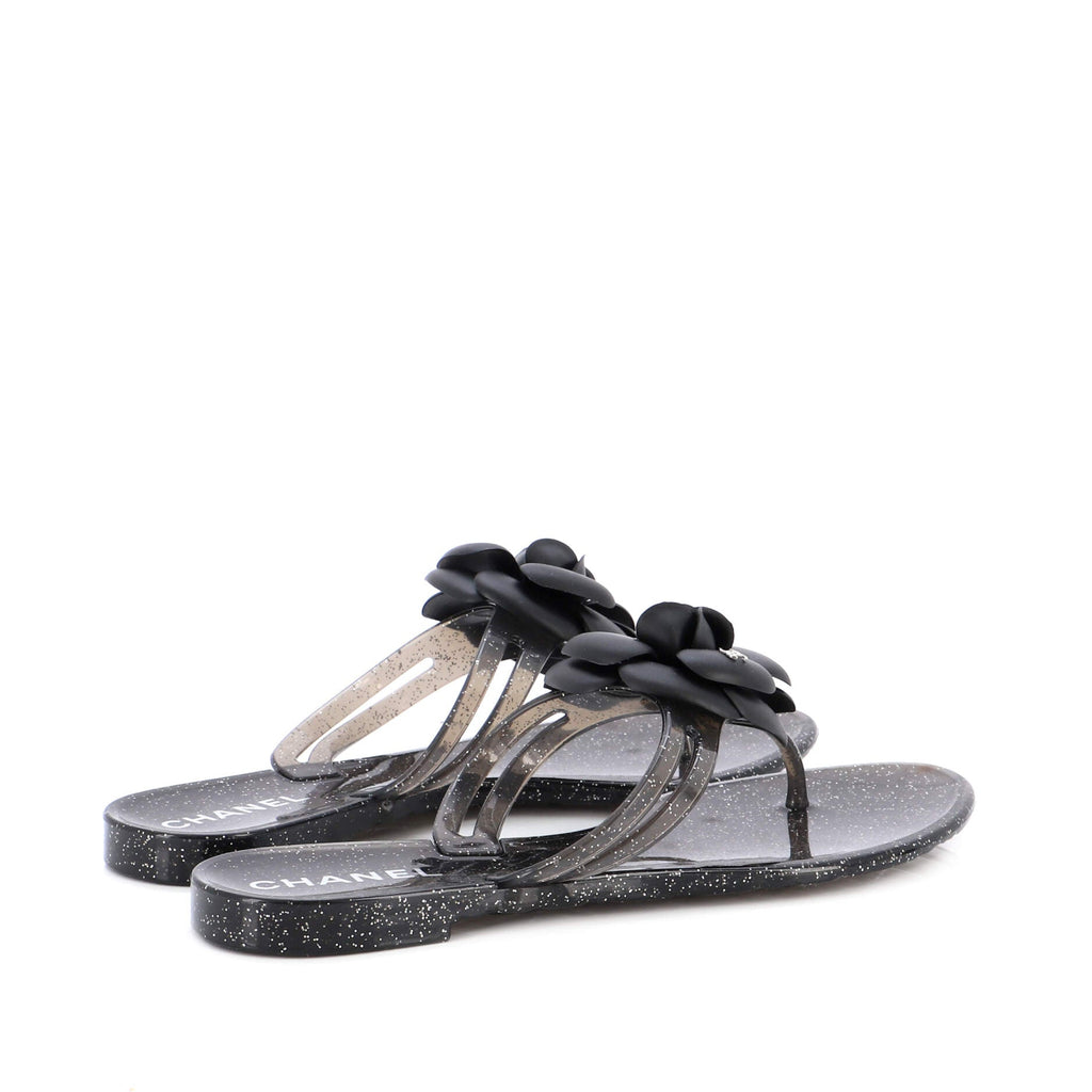 Women's Camellia Thong Slide Sandals Rubber with Leather