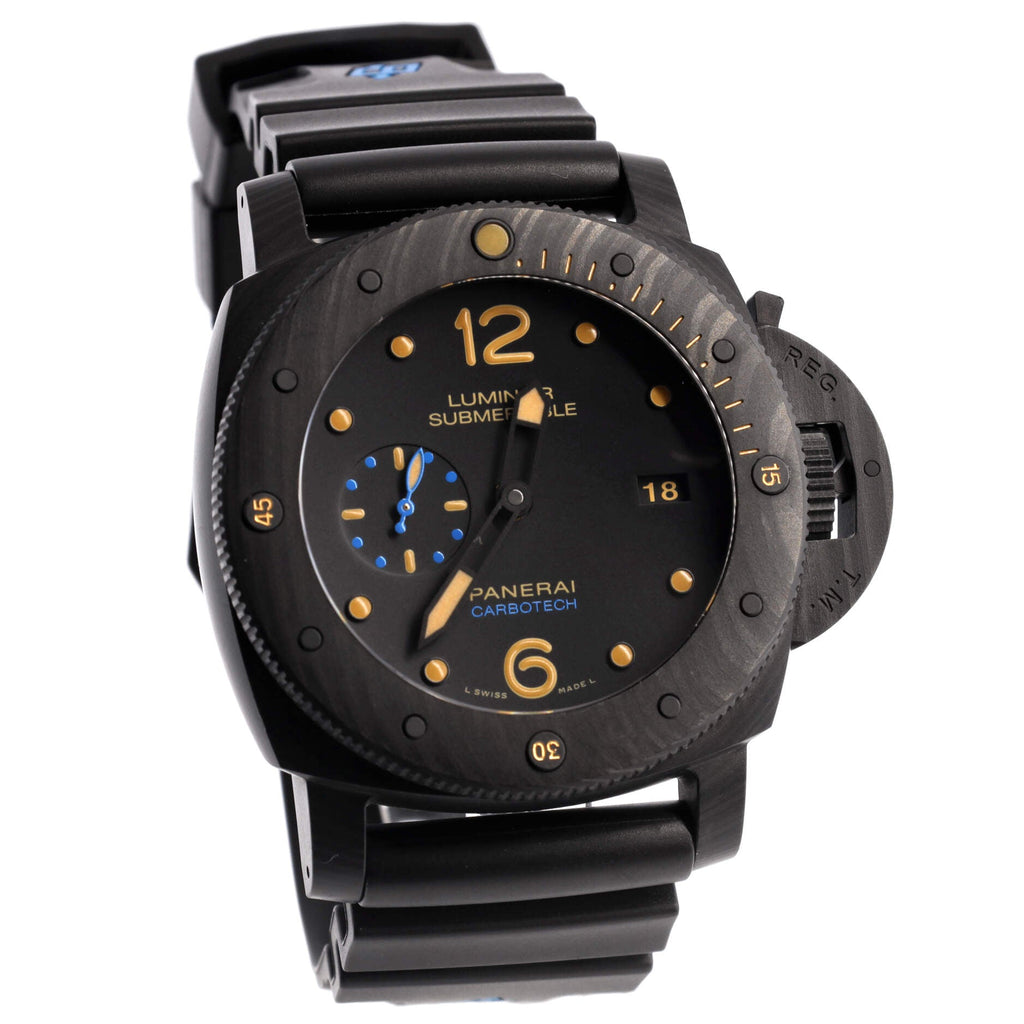 Luminor Submersible Carbotech 3 Days Automatic Watch Carbon and Titanium with Rubber 47
