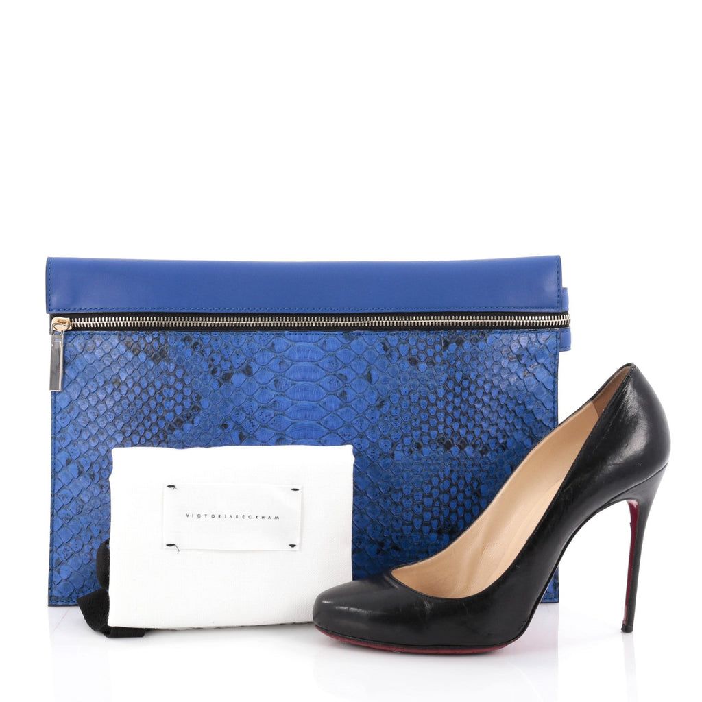 Envelope Clutch Python and Leather