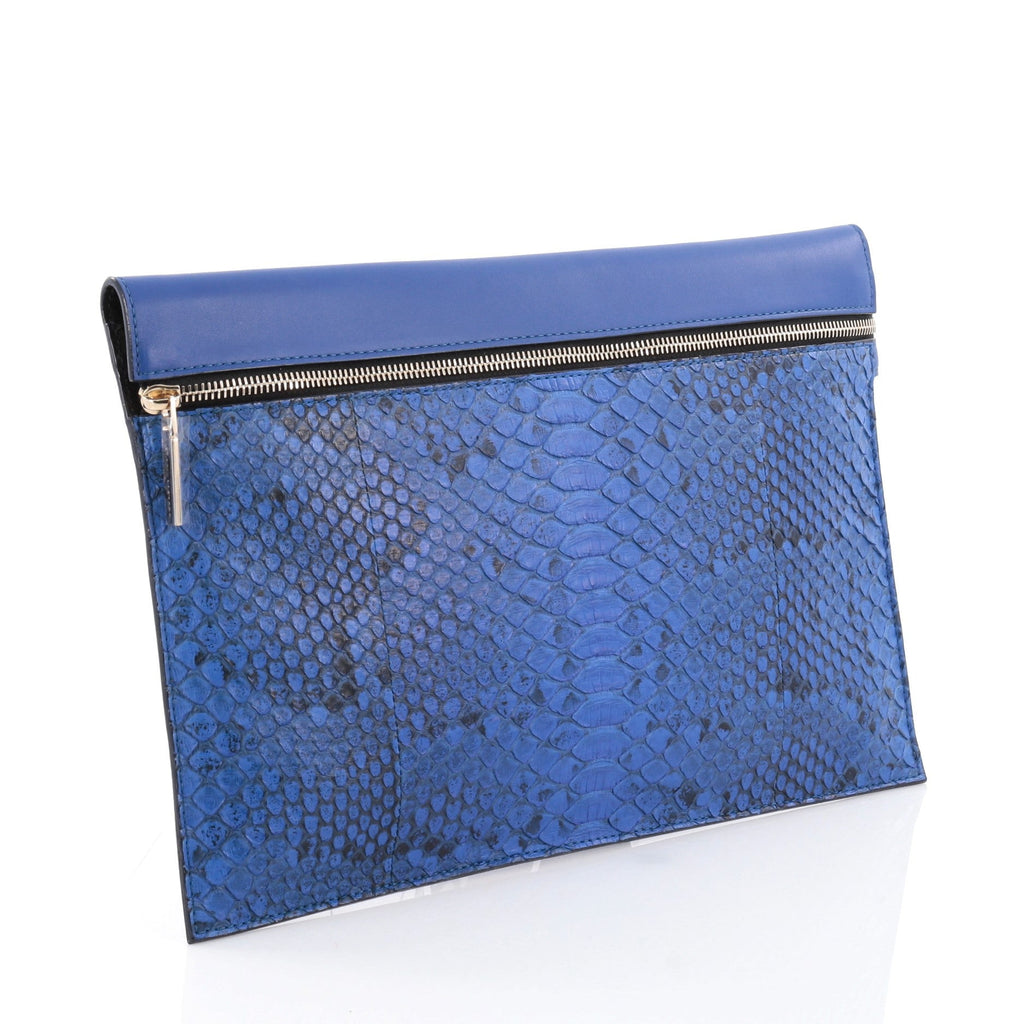 Envelope Clutch Python and Leather