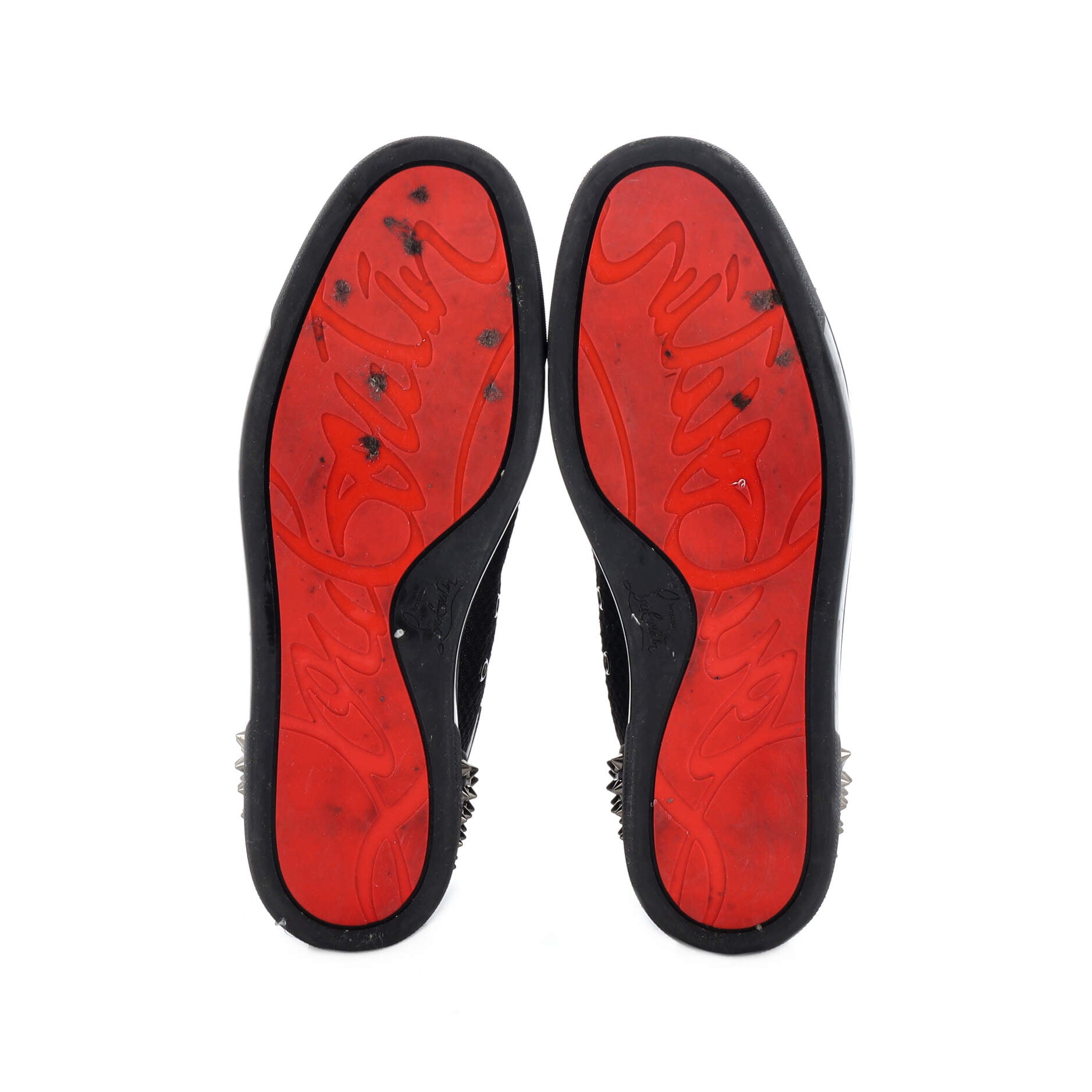 Men's Louis Spikes Flat High-Top Sneakers Studded Leather
