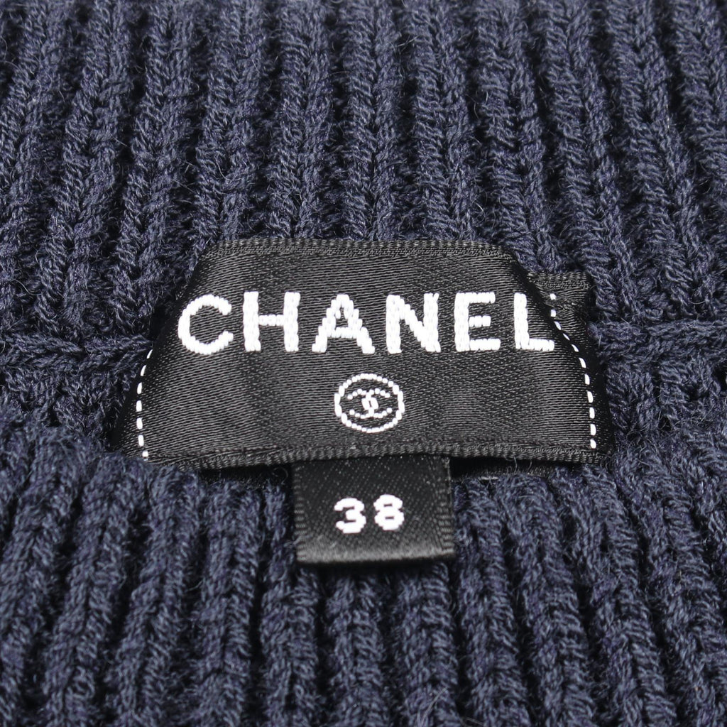 Chanel Coco Mark Button Wool Dress