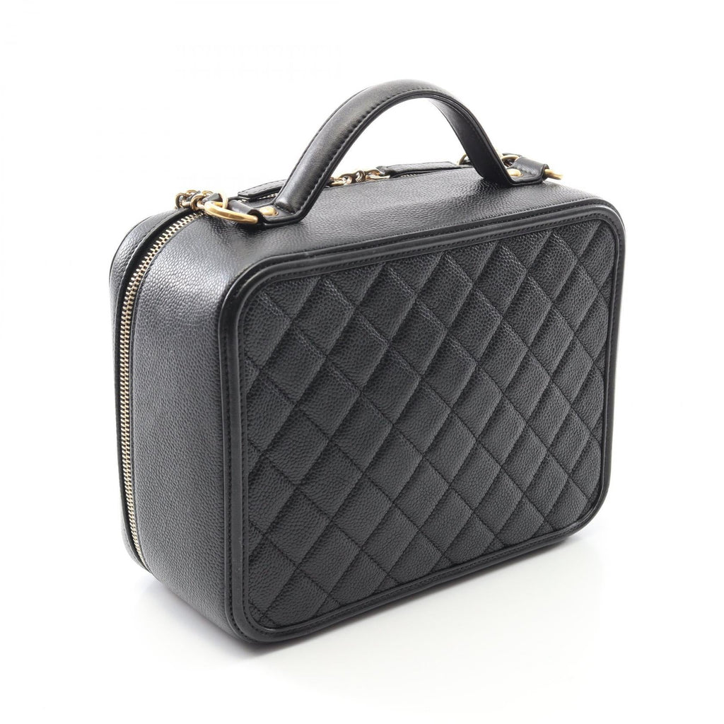 Chanel CC Filigree Matelassé Calf Shoulder Bag
