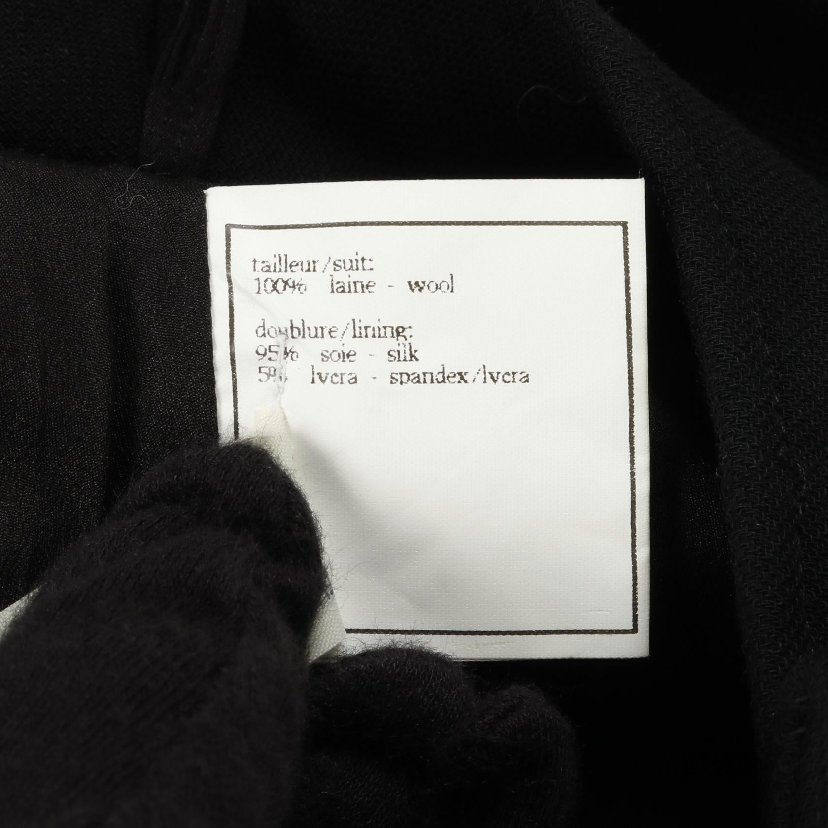 Chanel Coco Mark Button Wool Skirt