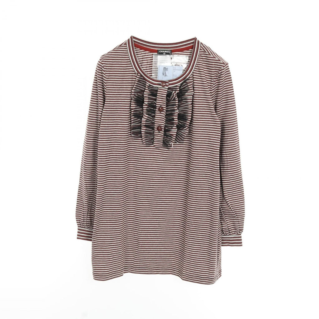 Chanel Coco Mark Button Cotton Top