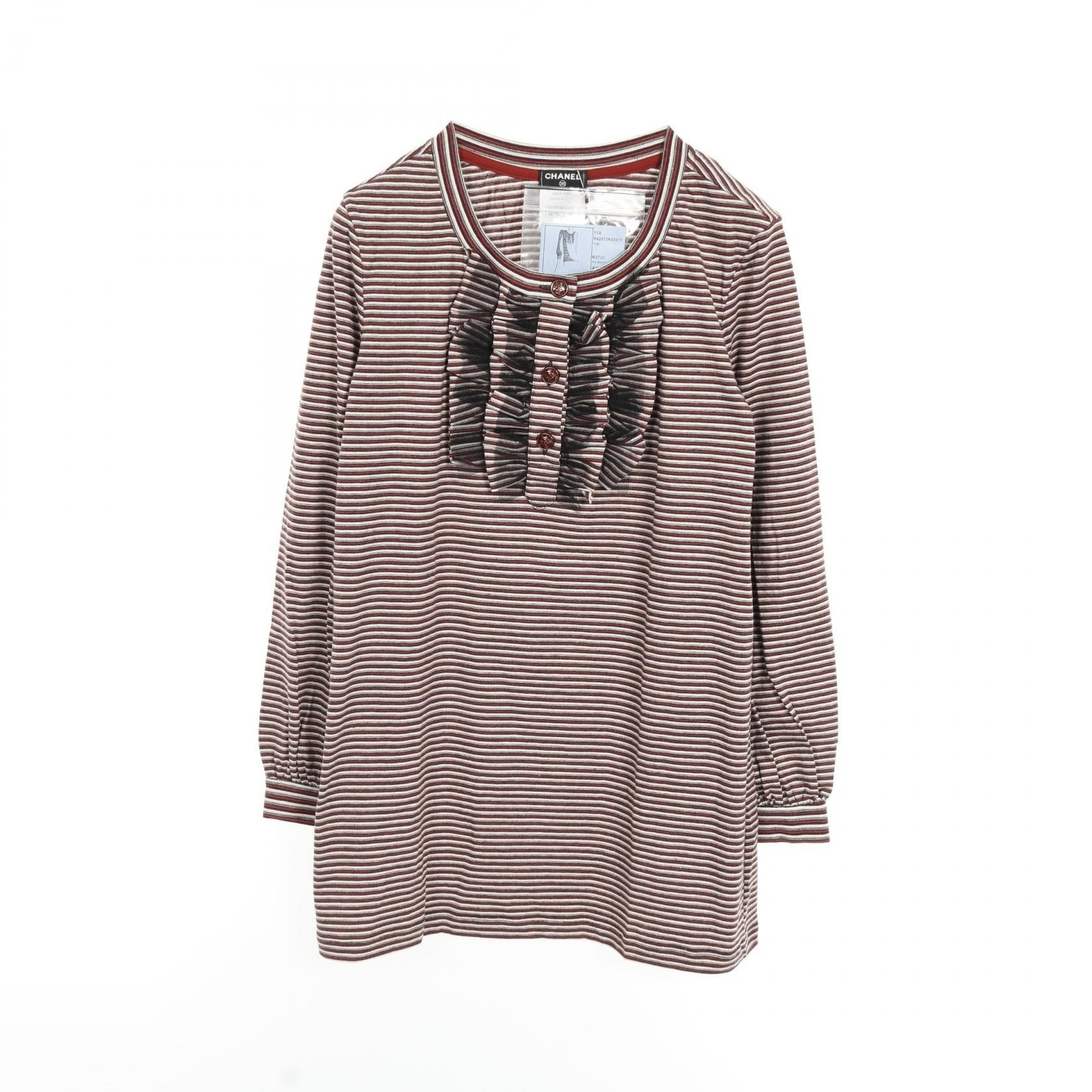 Chanel Coco Mark Button Cotton Top