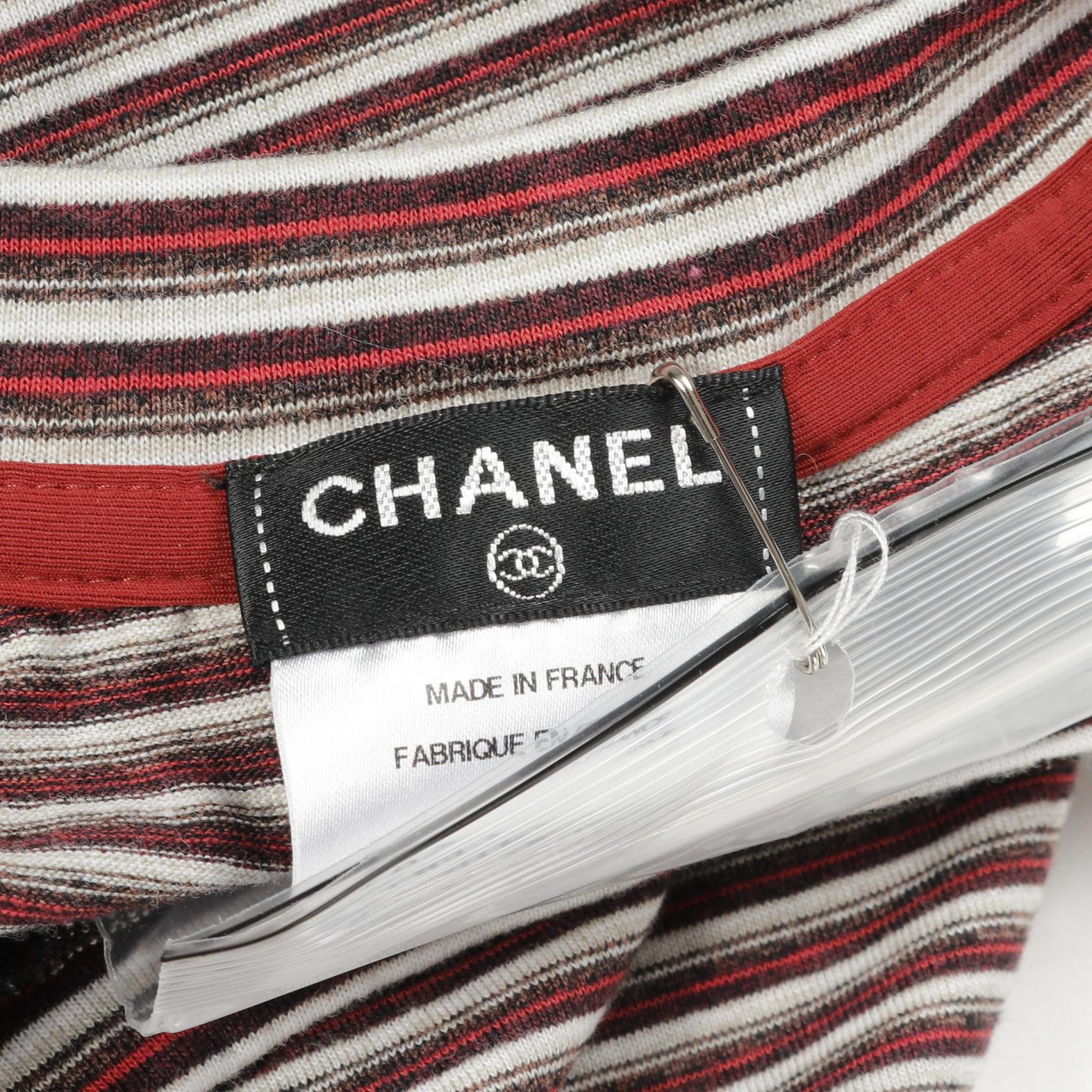 Chanel Coco Mark Button Cotton Top