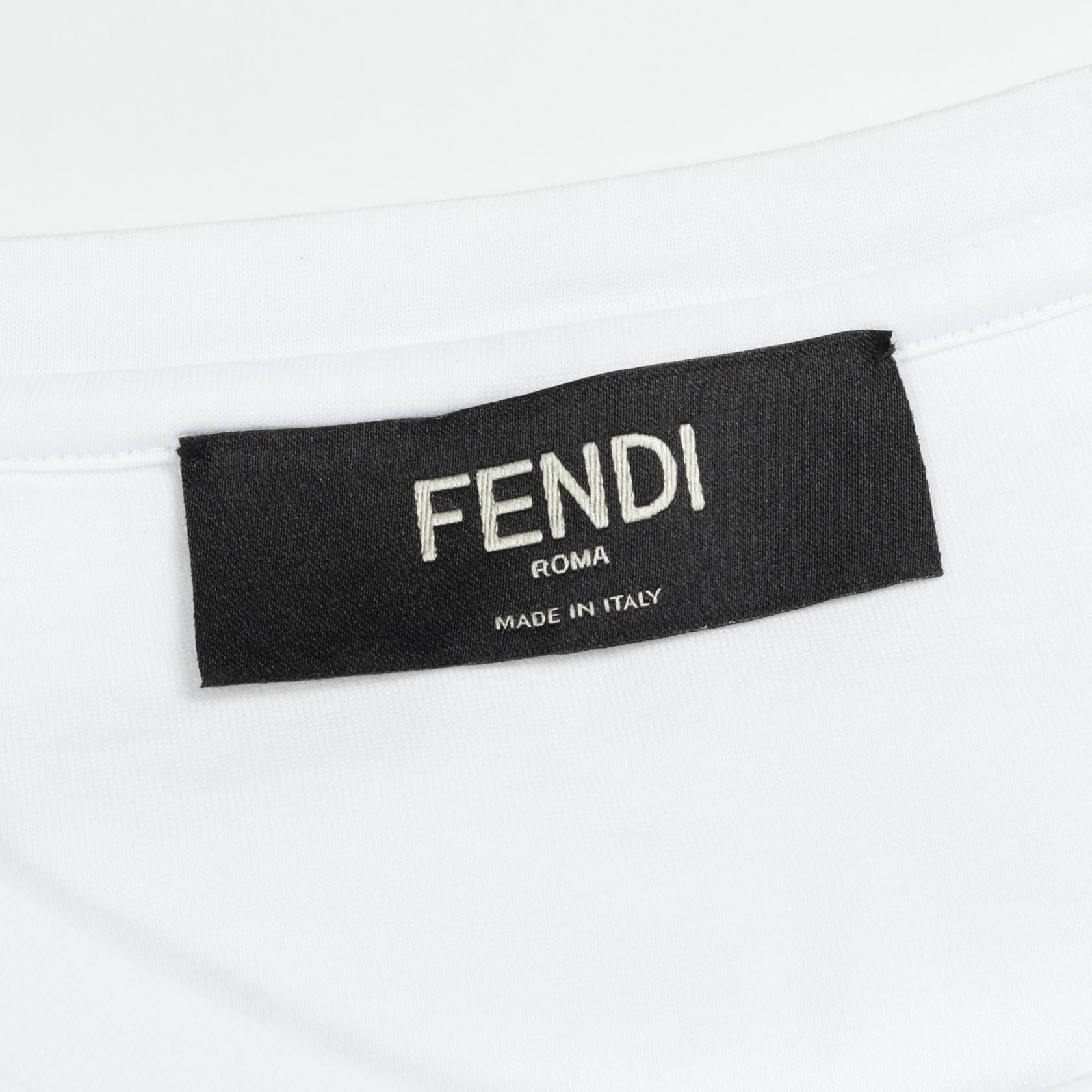 Fendi FF Calligraphy Logo Cotton Top