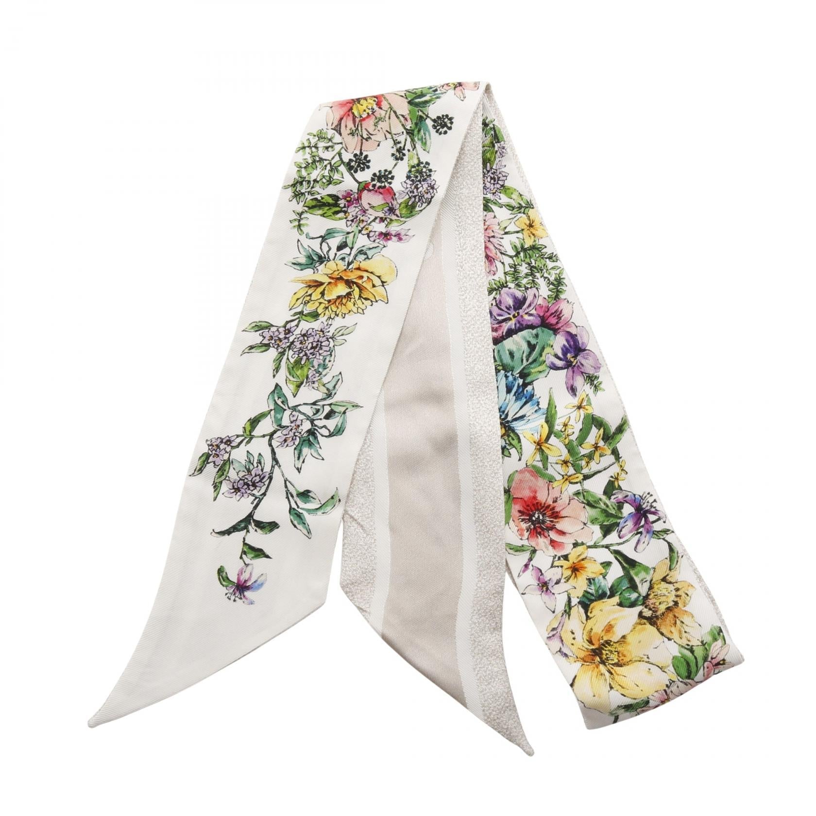 Christian Dior D-Floral Silk Scarf