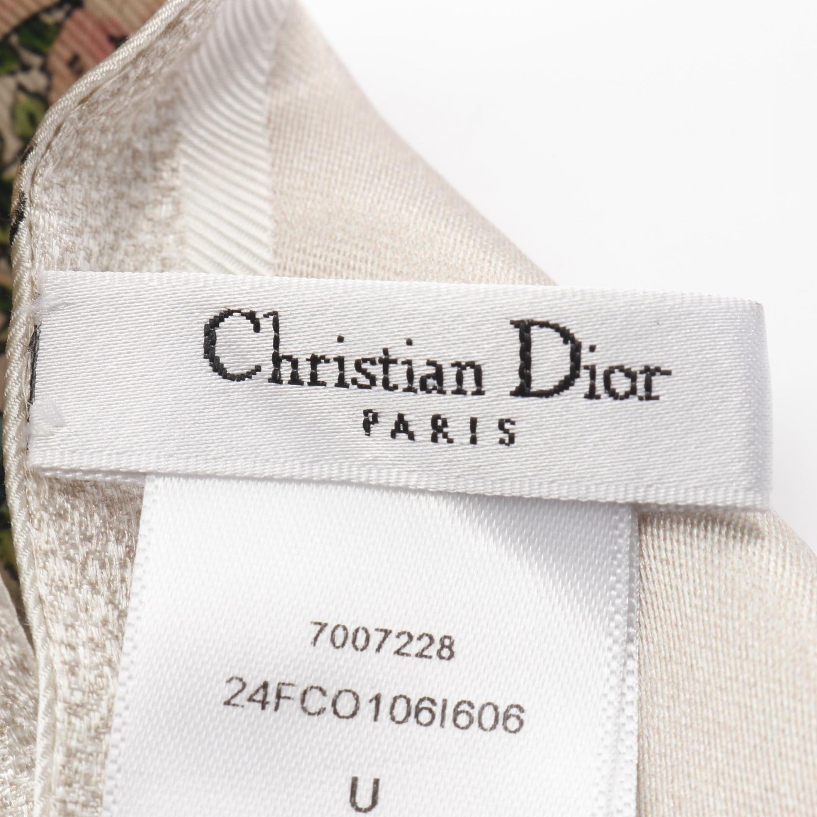 Christian Dior D-Floral Silk Scarf