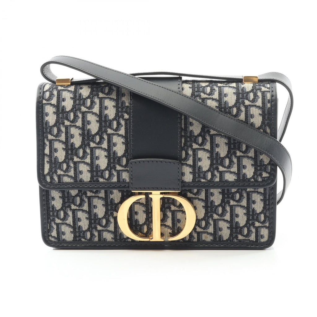 Dior 30 MONTAIGNE Oblique Jacquard Canvas Leather Shoulder Bag