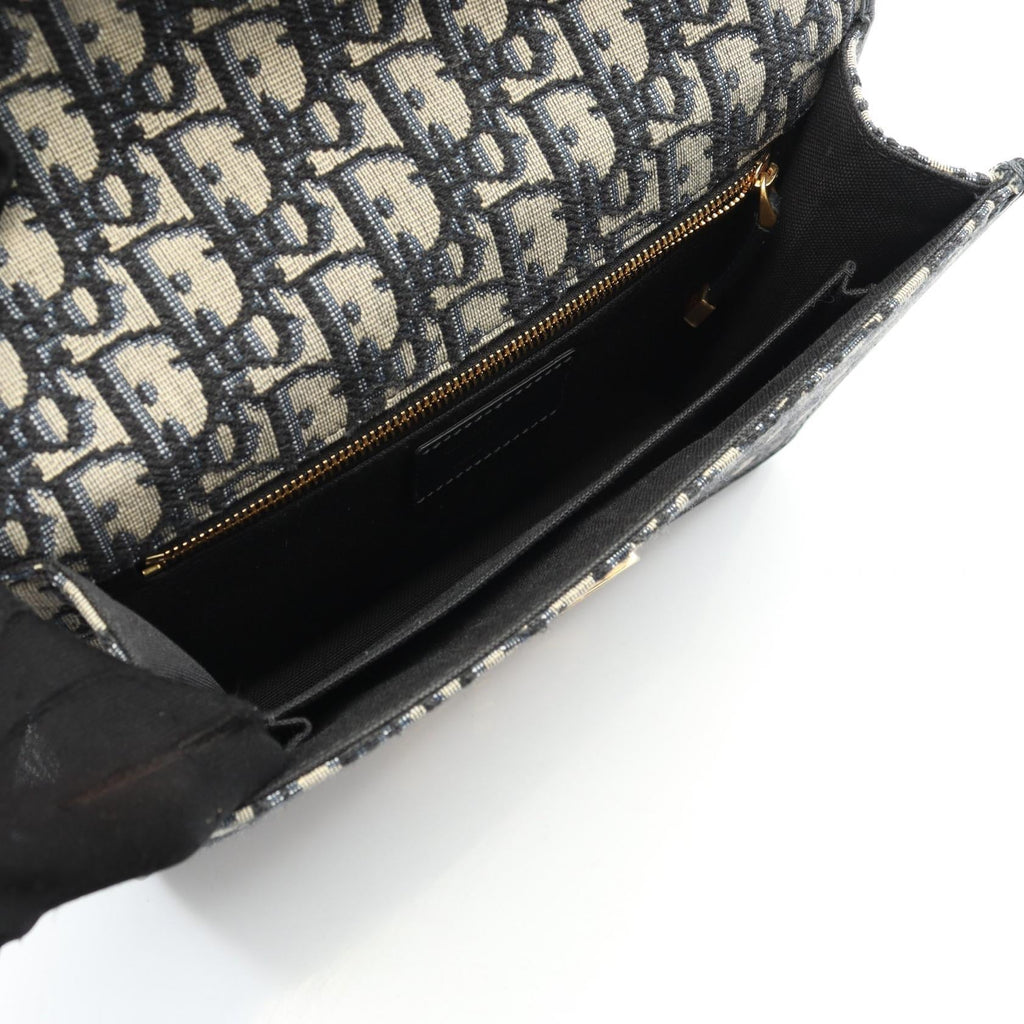 Dior 30 MONTAIGNE Oblique Jacquard Canvas Leather Shoulder Bag