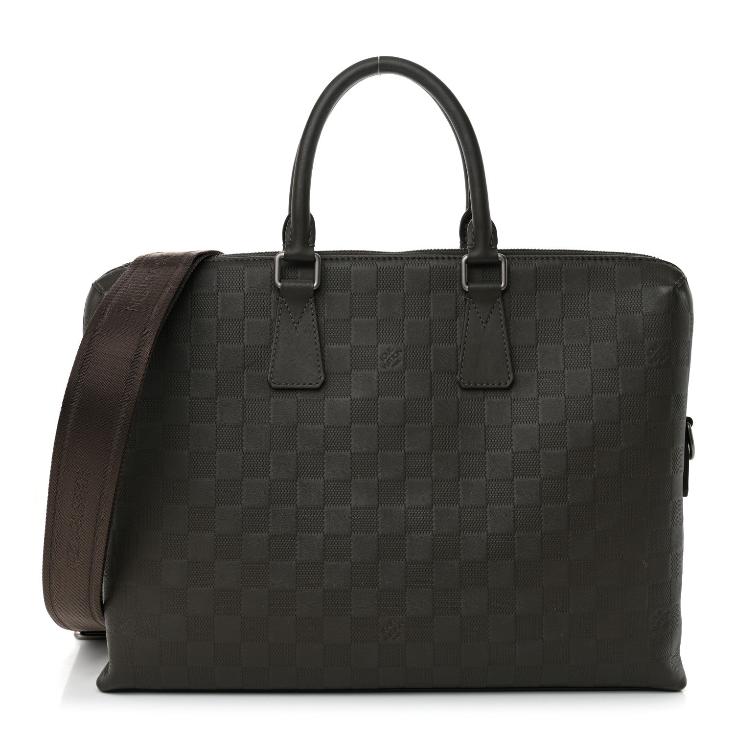 Damier Infini Porte-Documents Jour Granit