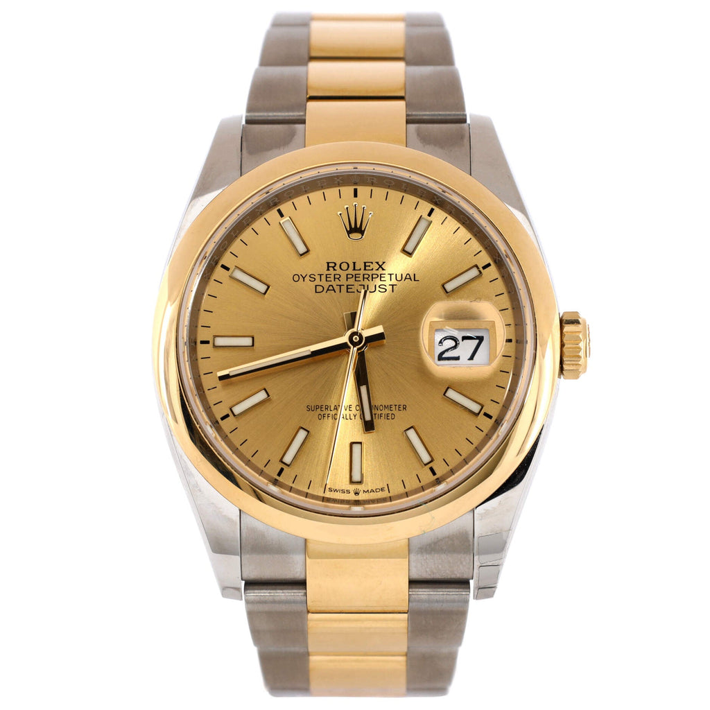 Oyster Perpetual Datejust Automatic Watch Stainless Steel and Yellow Gold 36