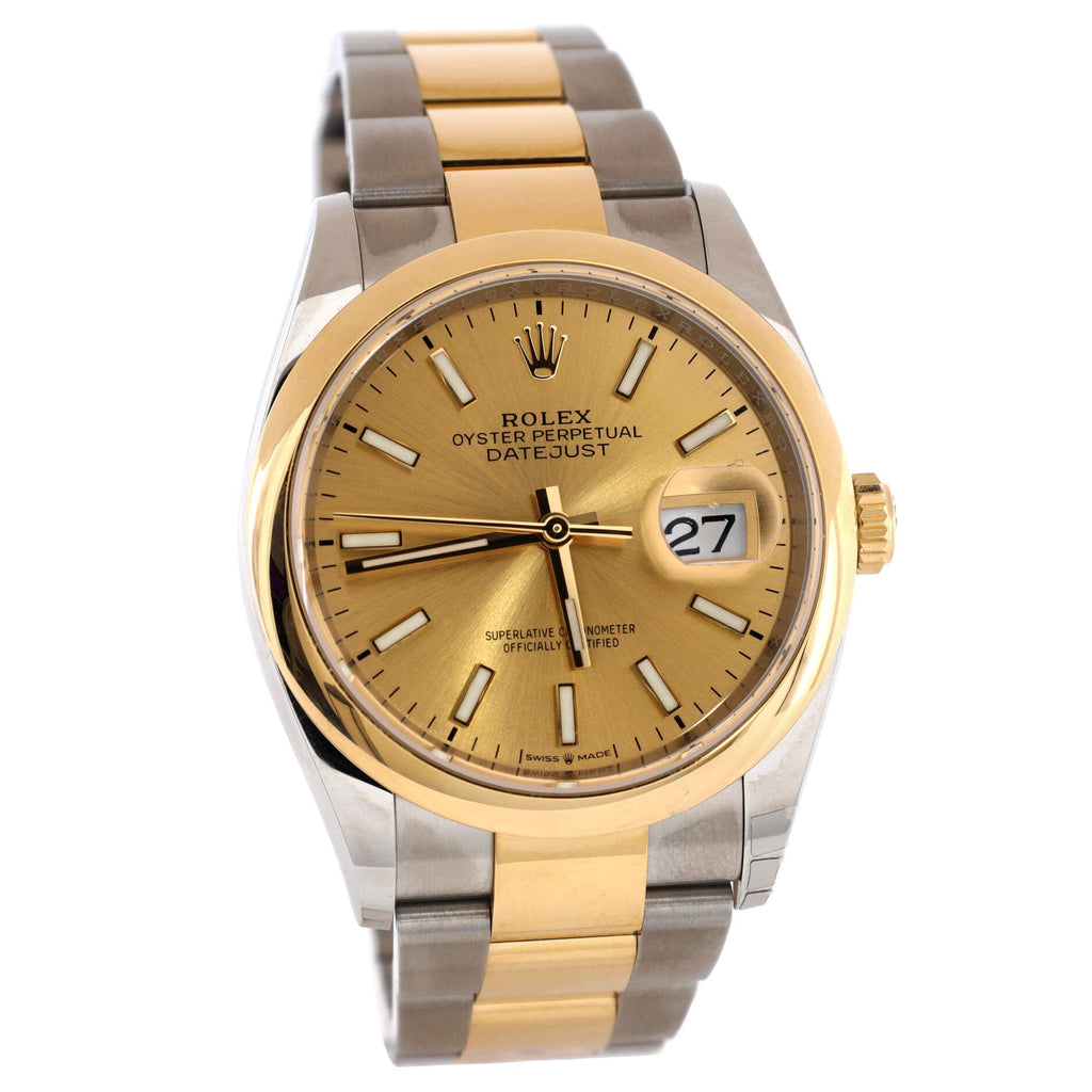 Oyster Perpetual Datejust Automatic Watch Stainless Steel and Yellow Gold 36