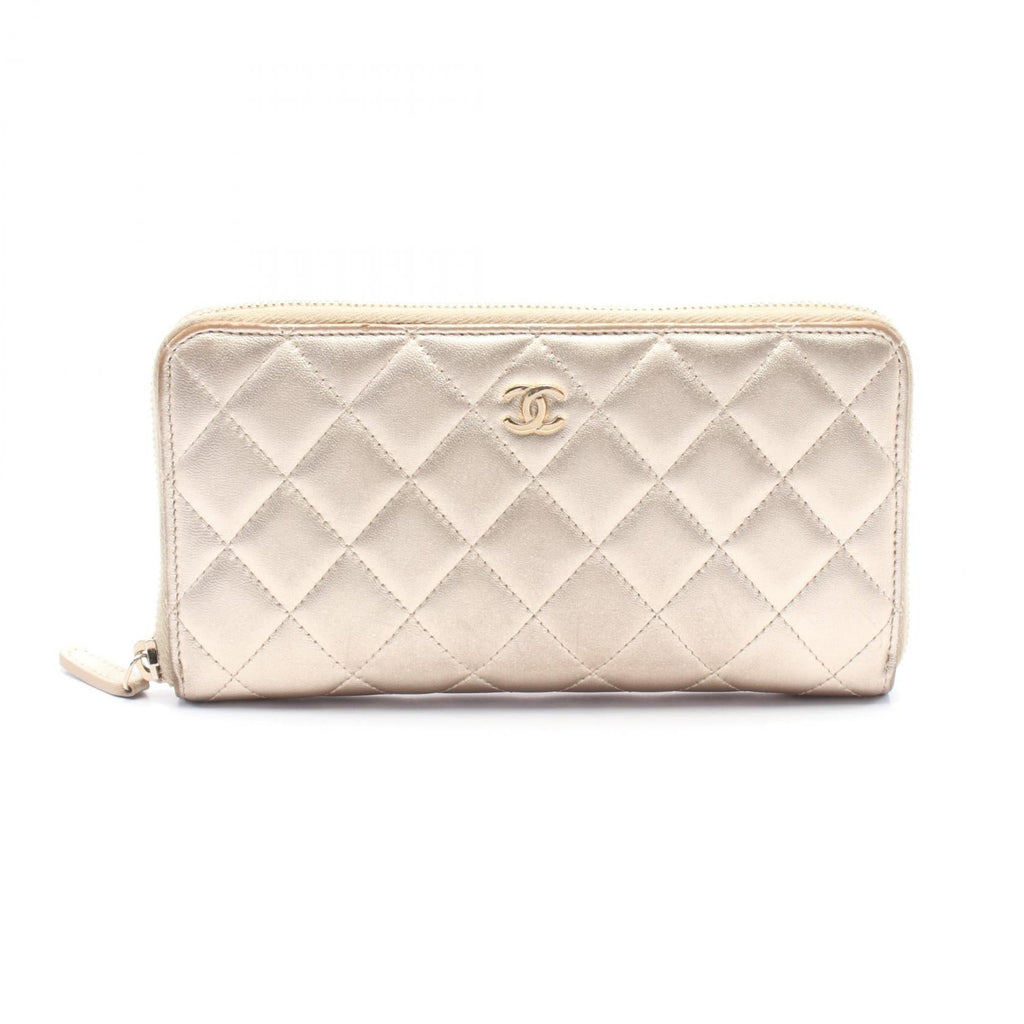 Chanel Classic Long Zip Wallet Leather Wallet