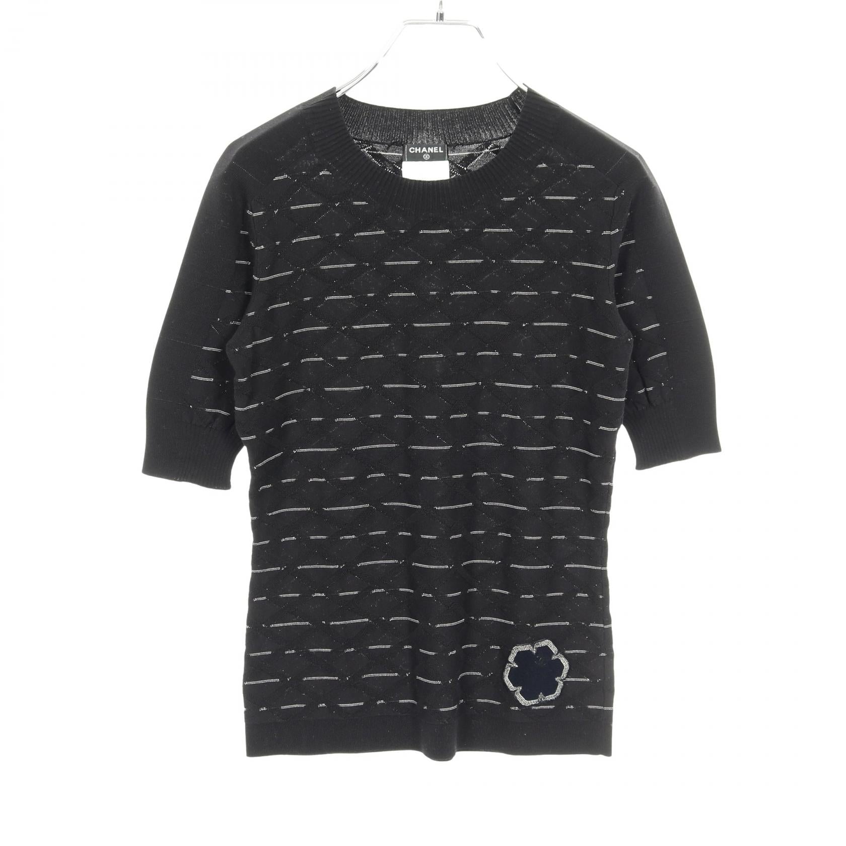 Chanel Coco Mark Cotton Knit Top