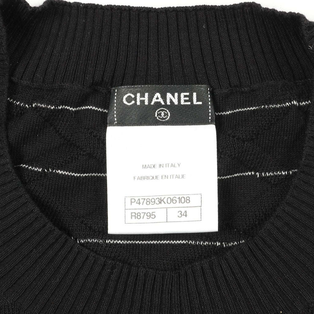Chanel Coco Mark Cotton Knit Top