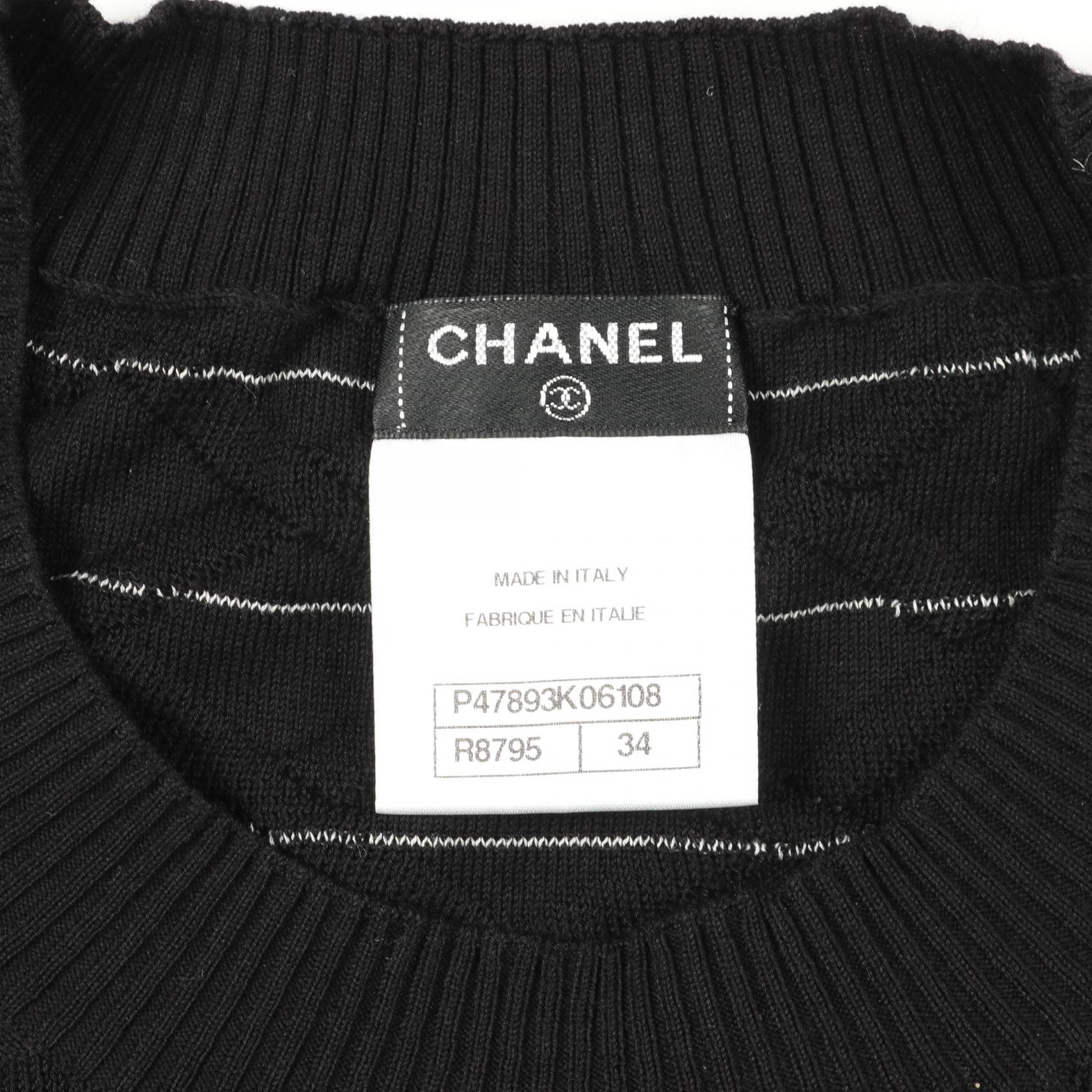 Chanel Coco Mark Cotton Knit Top