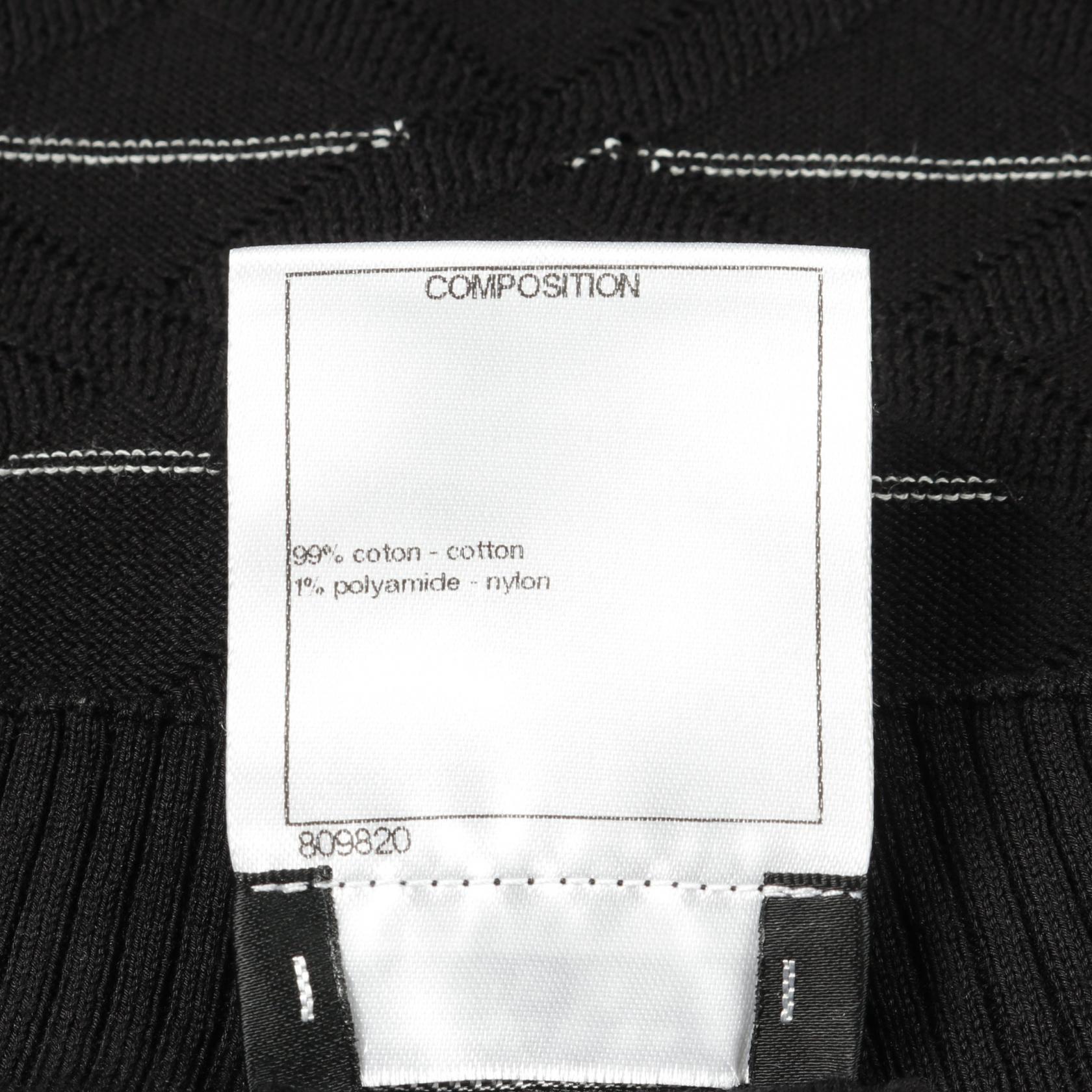 Chanel Coco Mark Cotton Knit Top