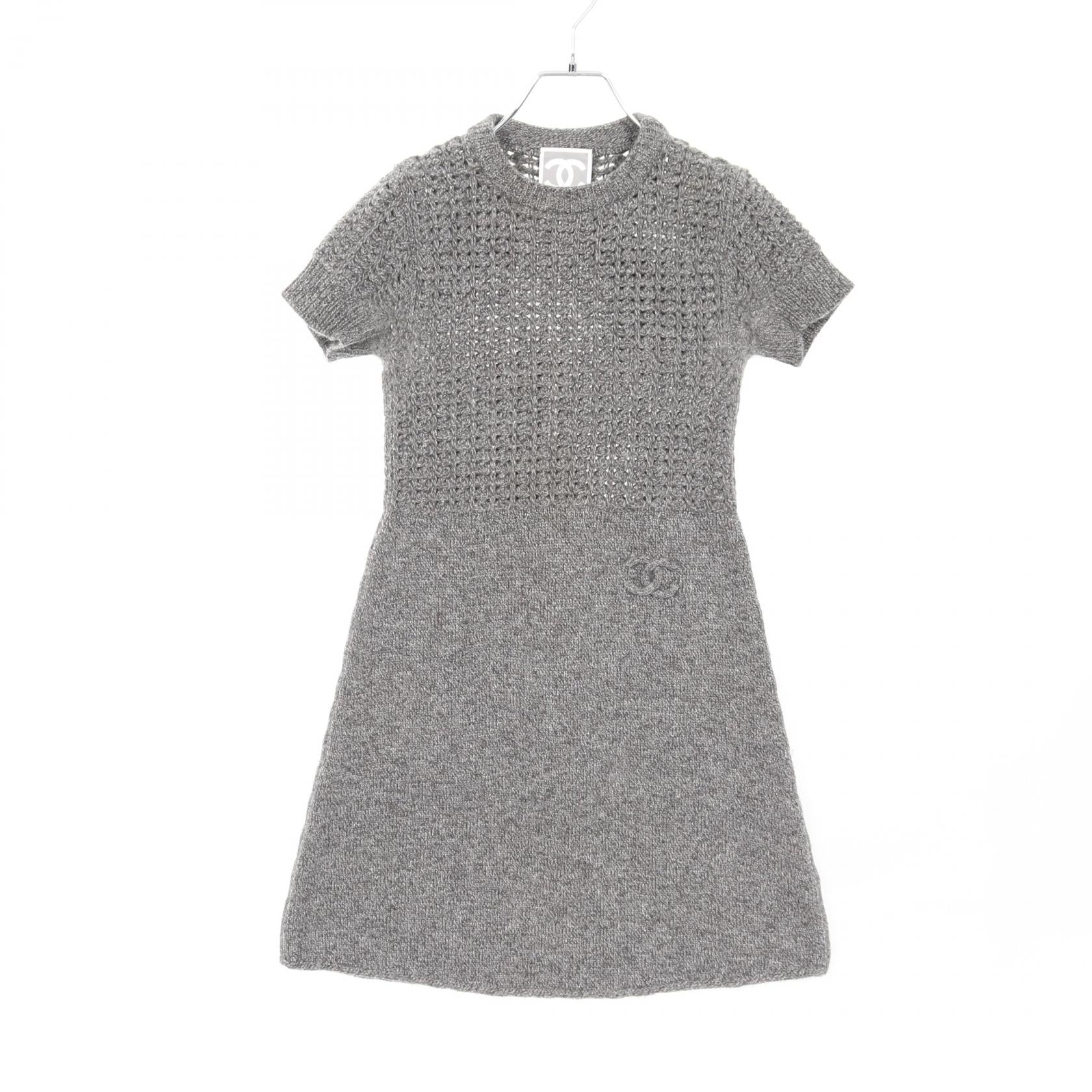 Chanel Sports Line Coco Mark Wool Cashmere Dress