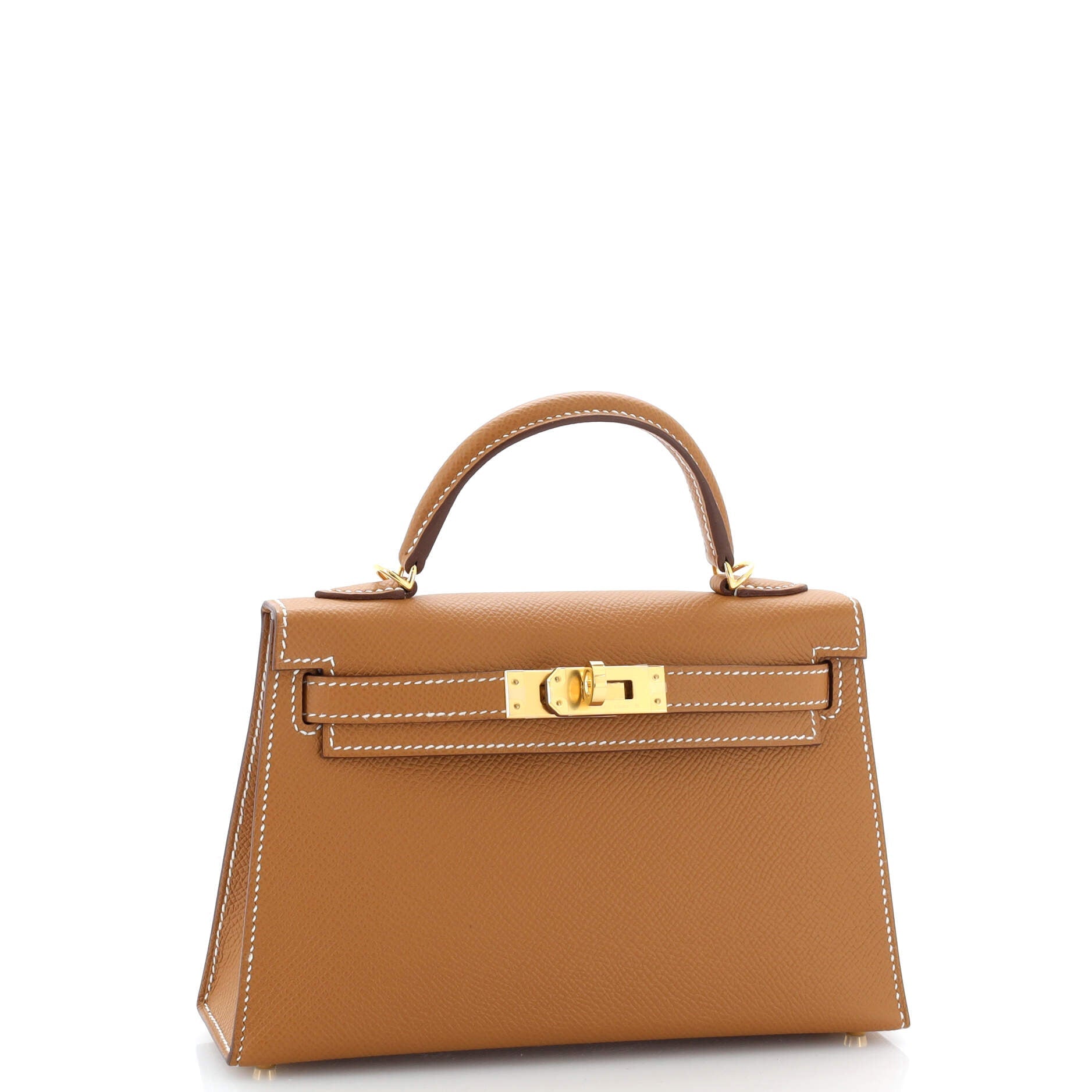 Kelly Mini II Bag Gold Epsom with Gold Hardware 20
