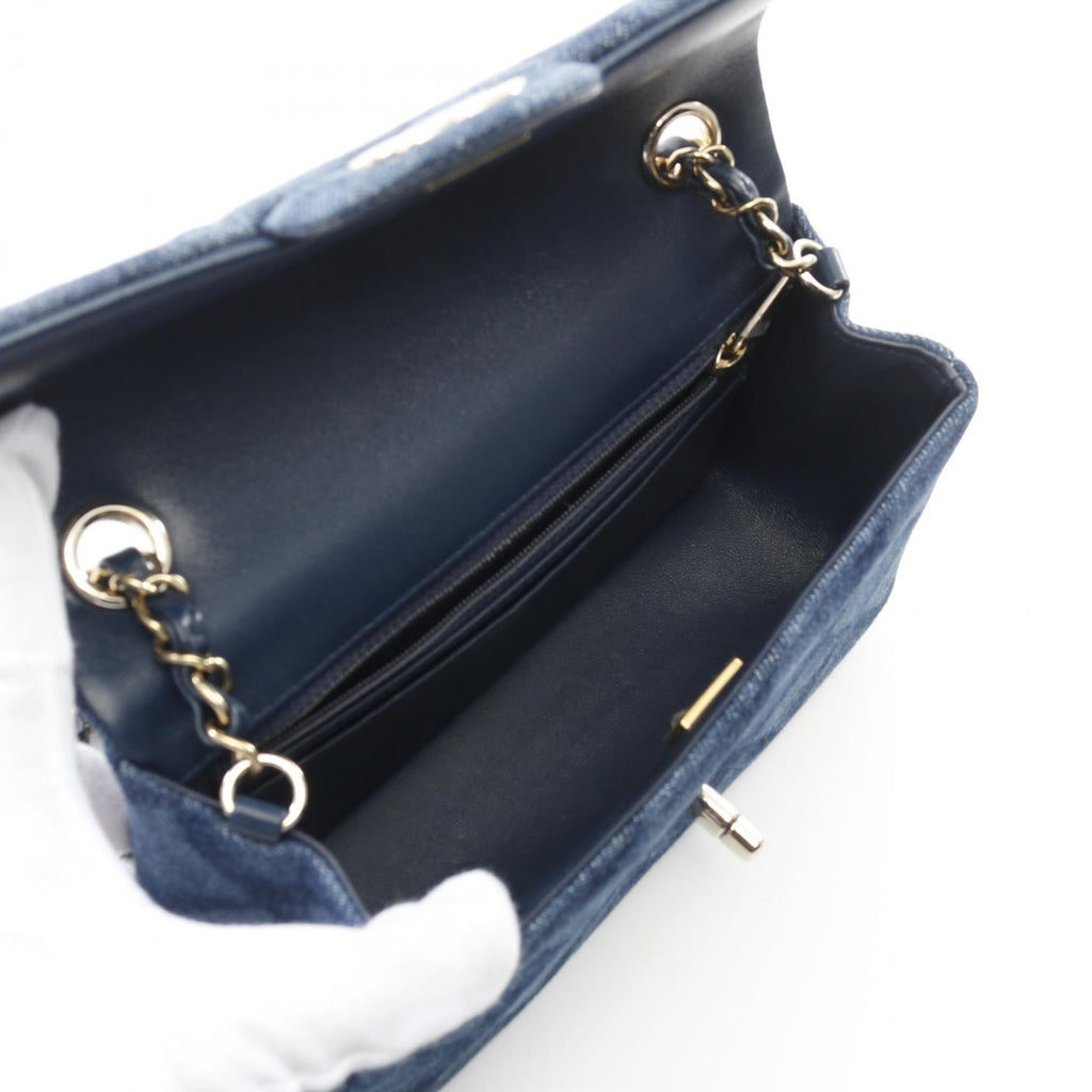 Chanel Mini Matelassé 20 Denim Shoulder Bag