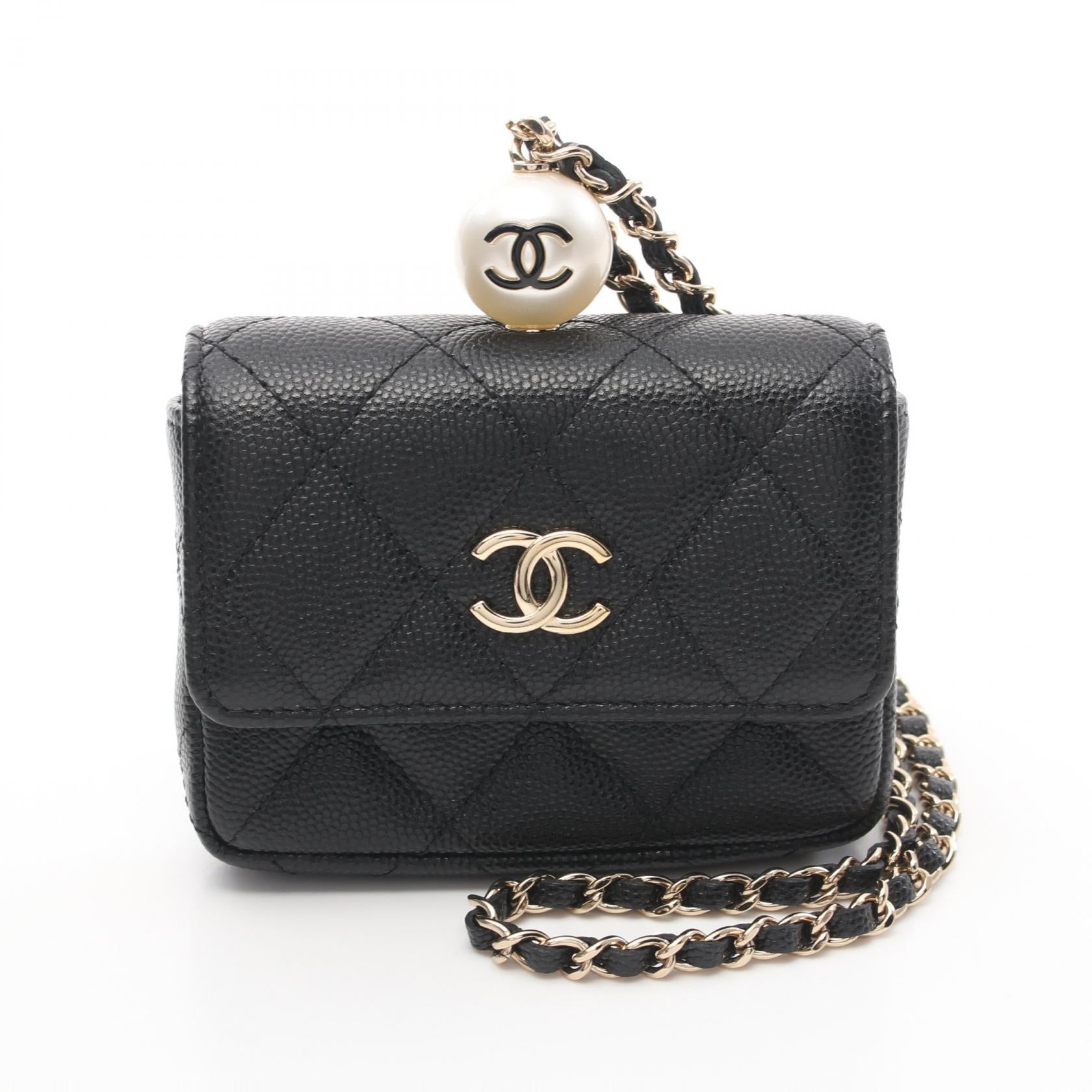 Chanel Matelasse Chain Flap Coin Purse Leather Coin Case