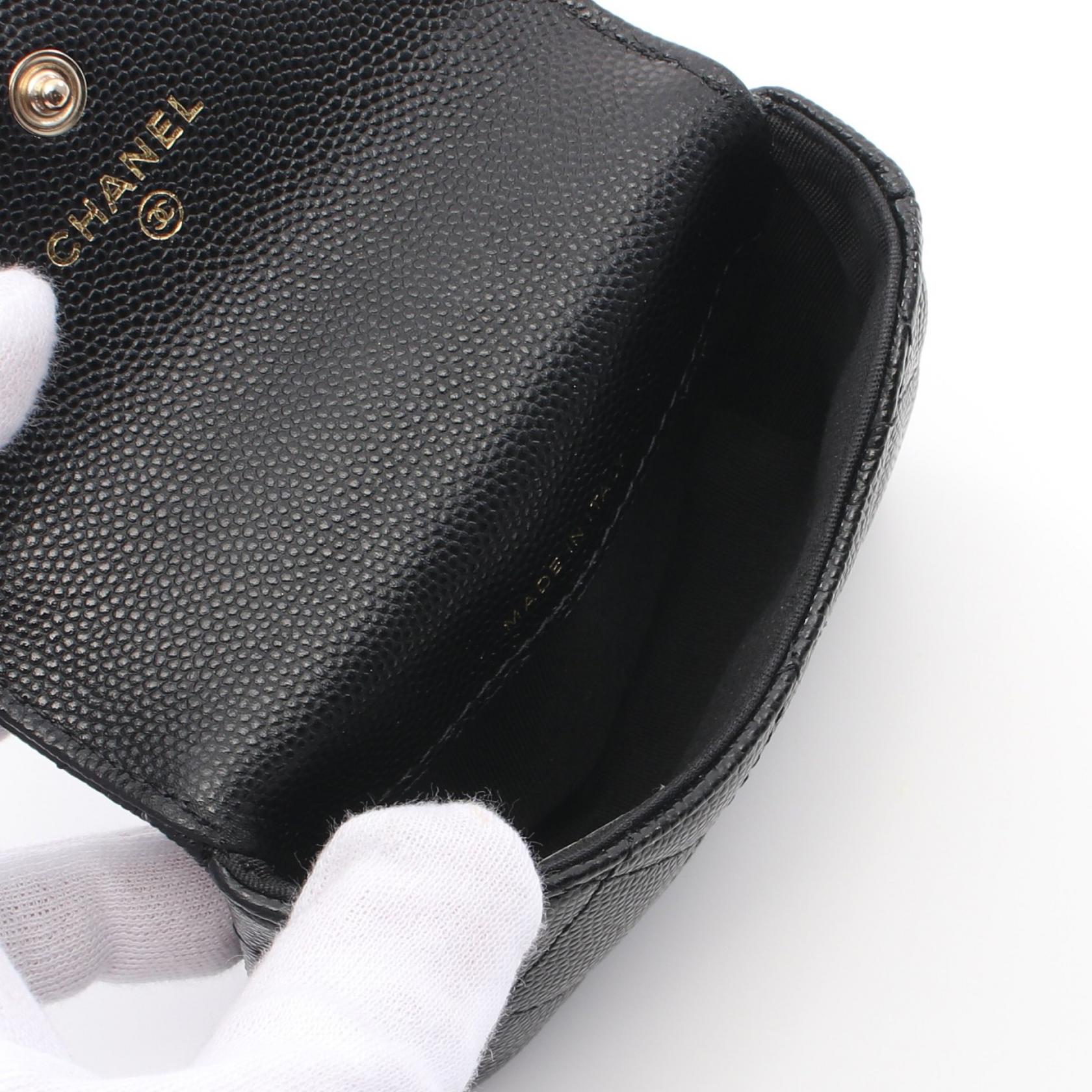 Chanel Matelasse Chain Flap Coin Purse Leather Coin Case