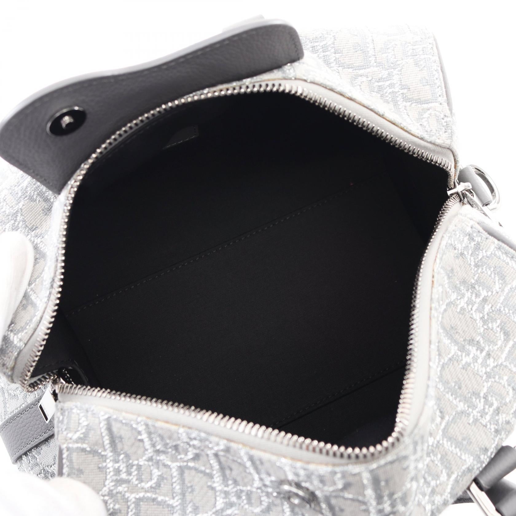 Dior LINGOT26 Oblique Canvas Leather Handbag