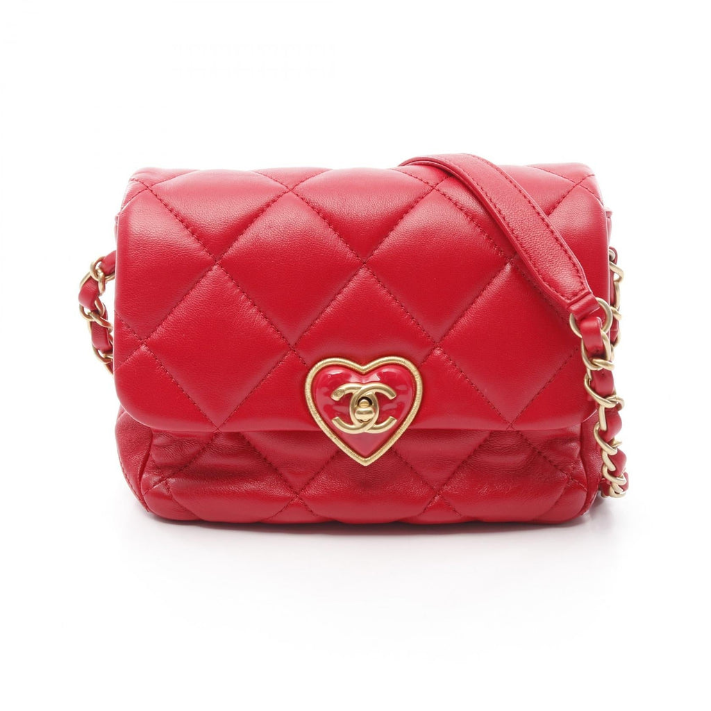 Chanel Matelassé Heart Lock Lambskin Shoulder Bag