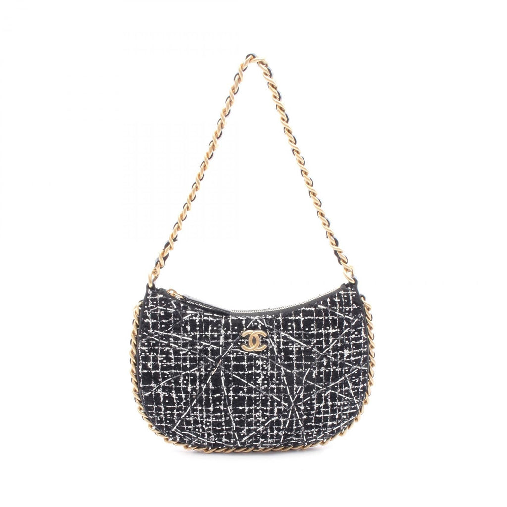 Chanel Coco Mark Fabric Shoulder Bag
