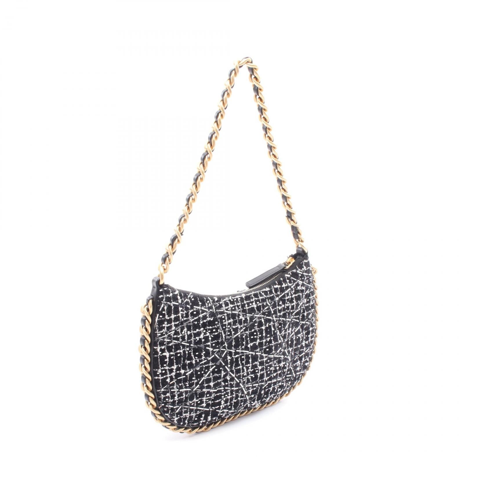 Chanel Coco Mark Fabric Shoulder Bag