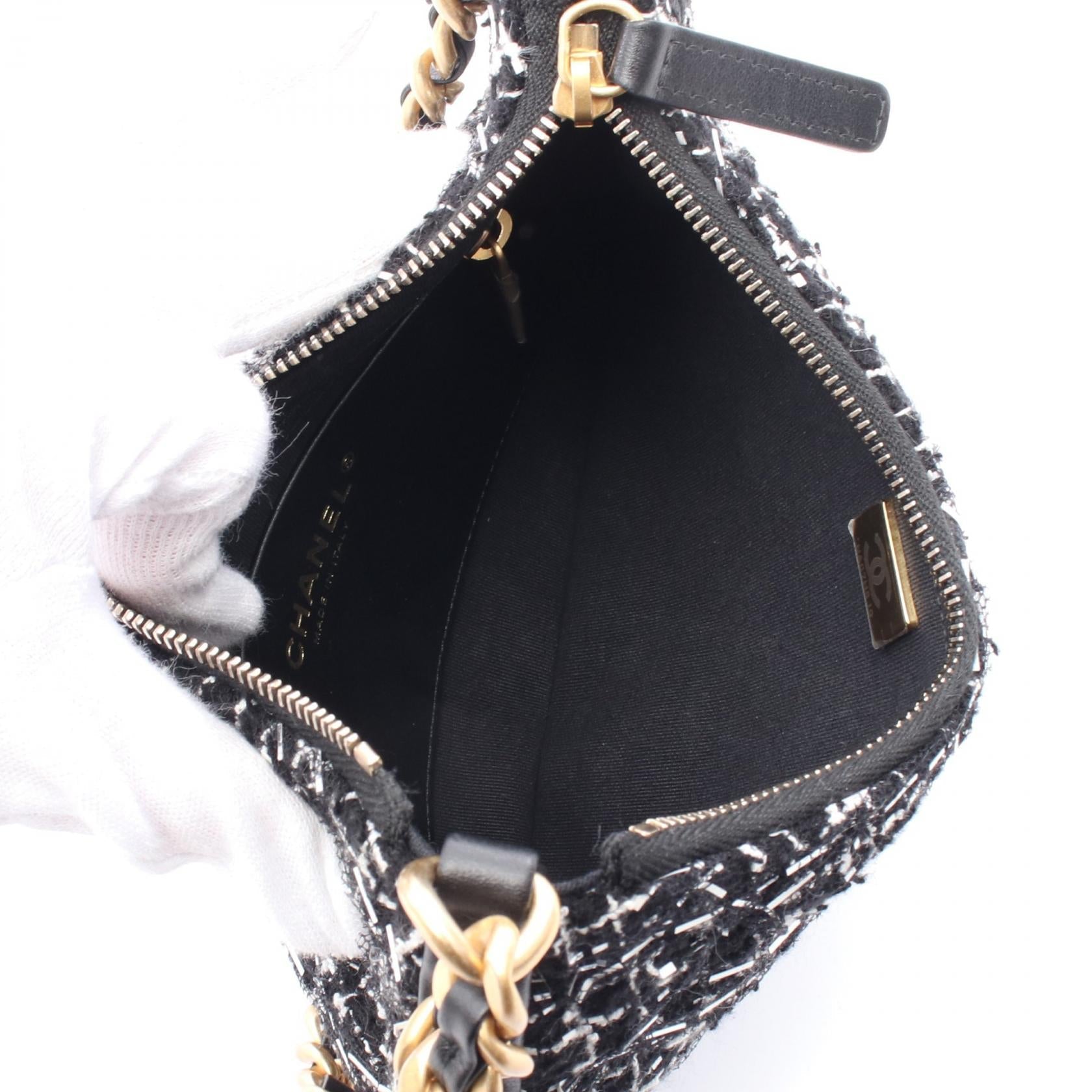 Chanel Coco Mark Fabric Shoulder Bag