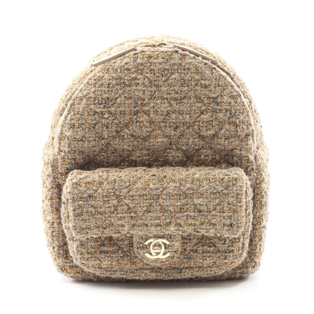 Chanel Matelassé Fabric Leather Backpack