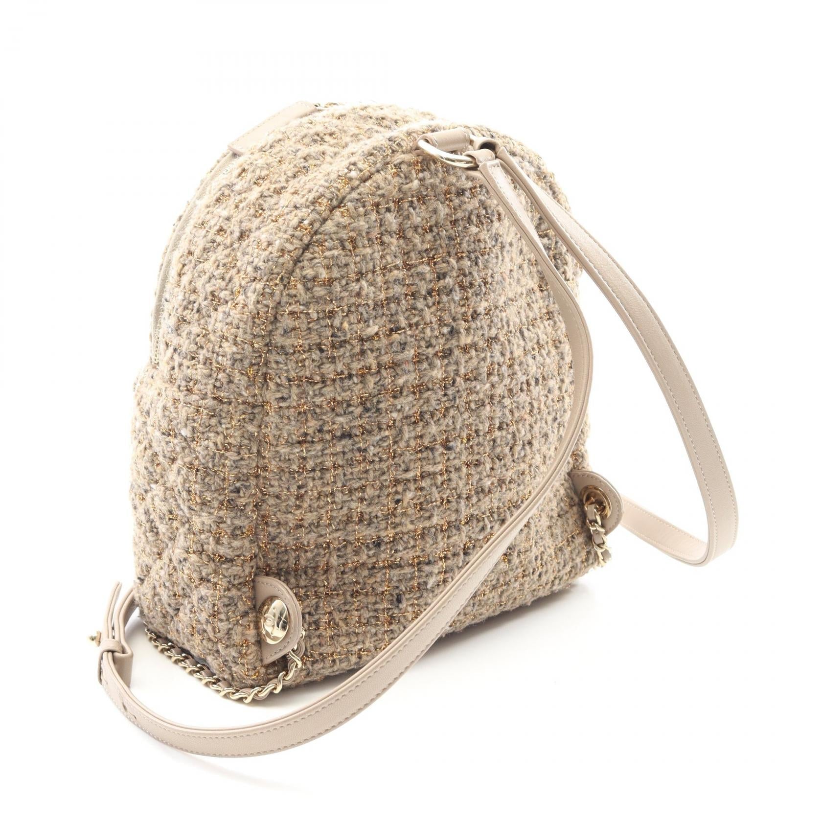 Chanel Matelassé Fabric Leather Backpack