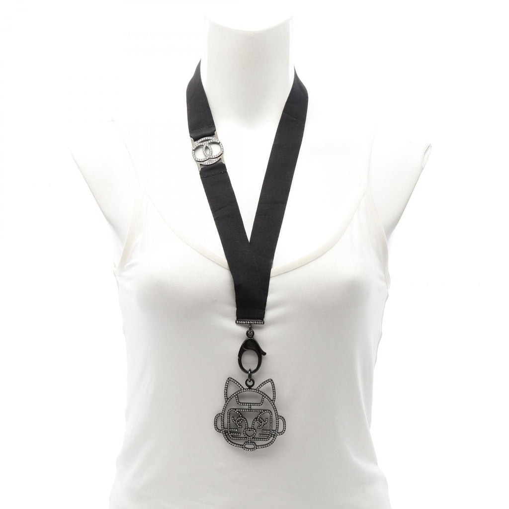 Chanel Coco Mark Cat Robot Necklace