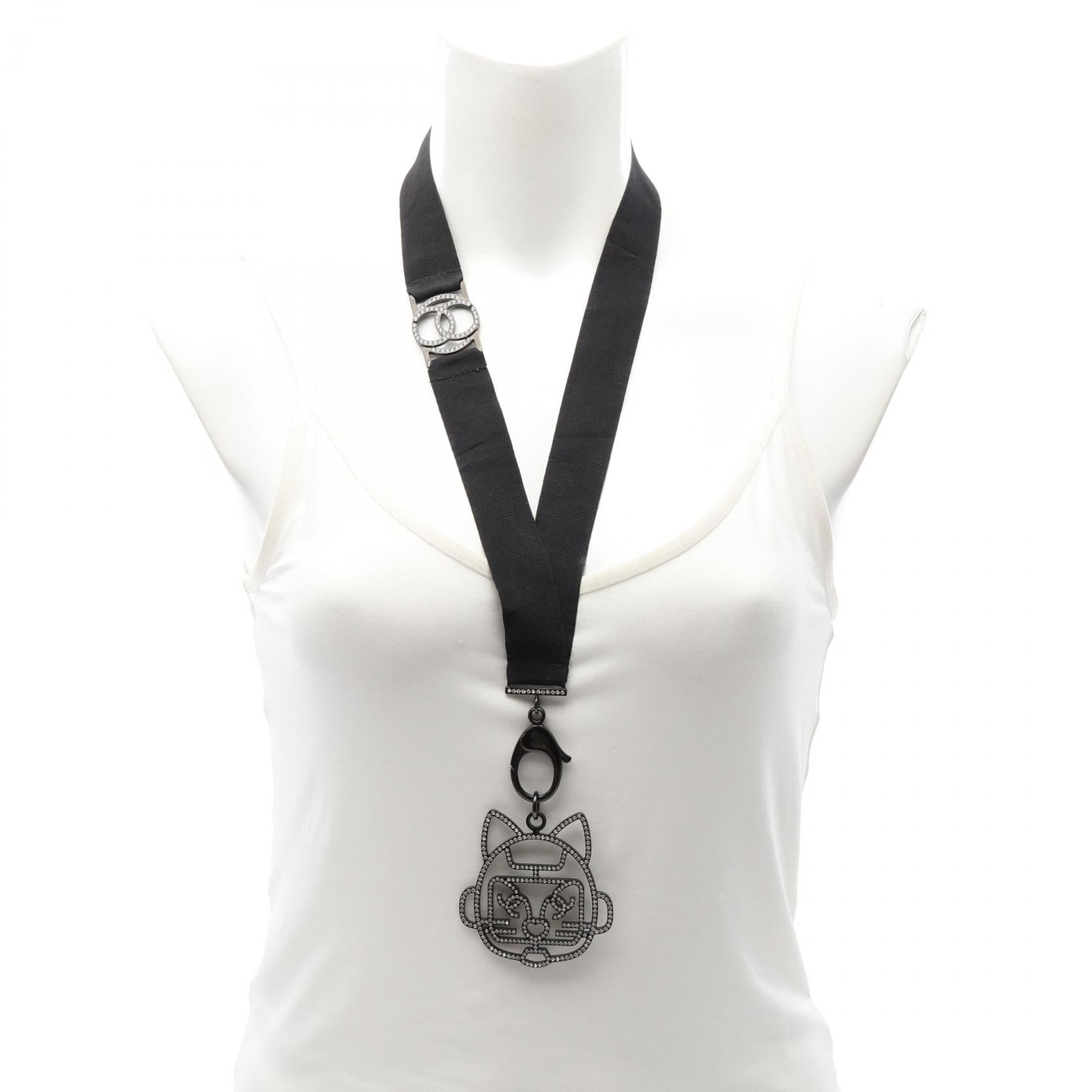 Chanel Coco Mark Cat Robot Necklace