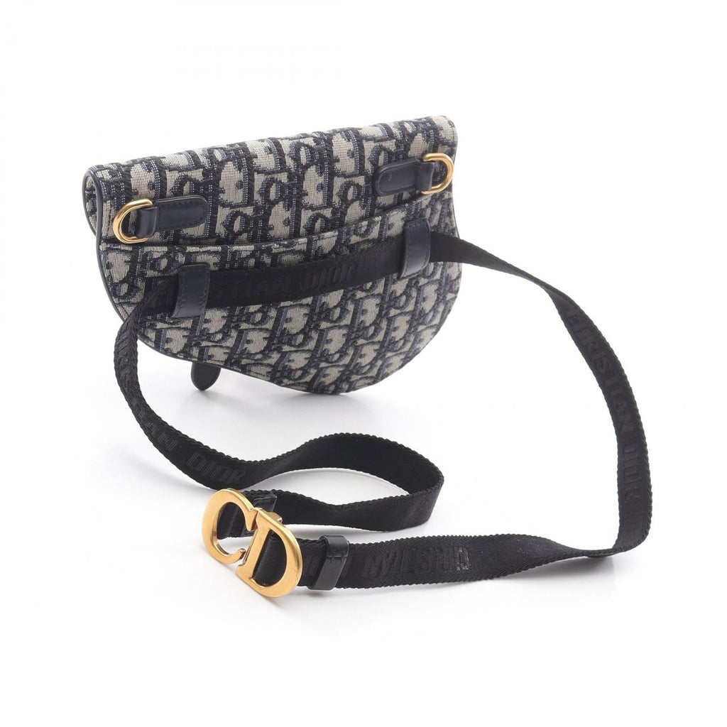 Dior SADDLE Oblique Canvas Leather Waist Bag