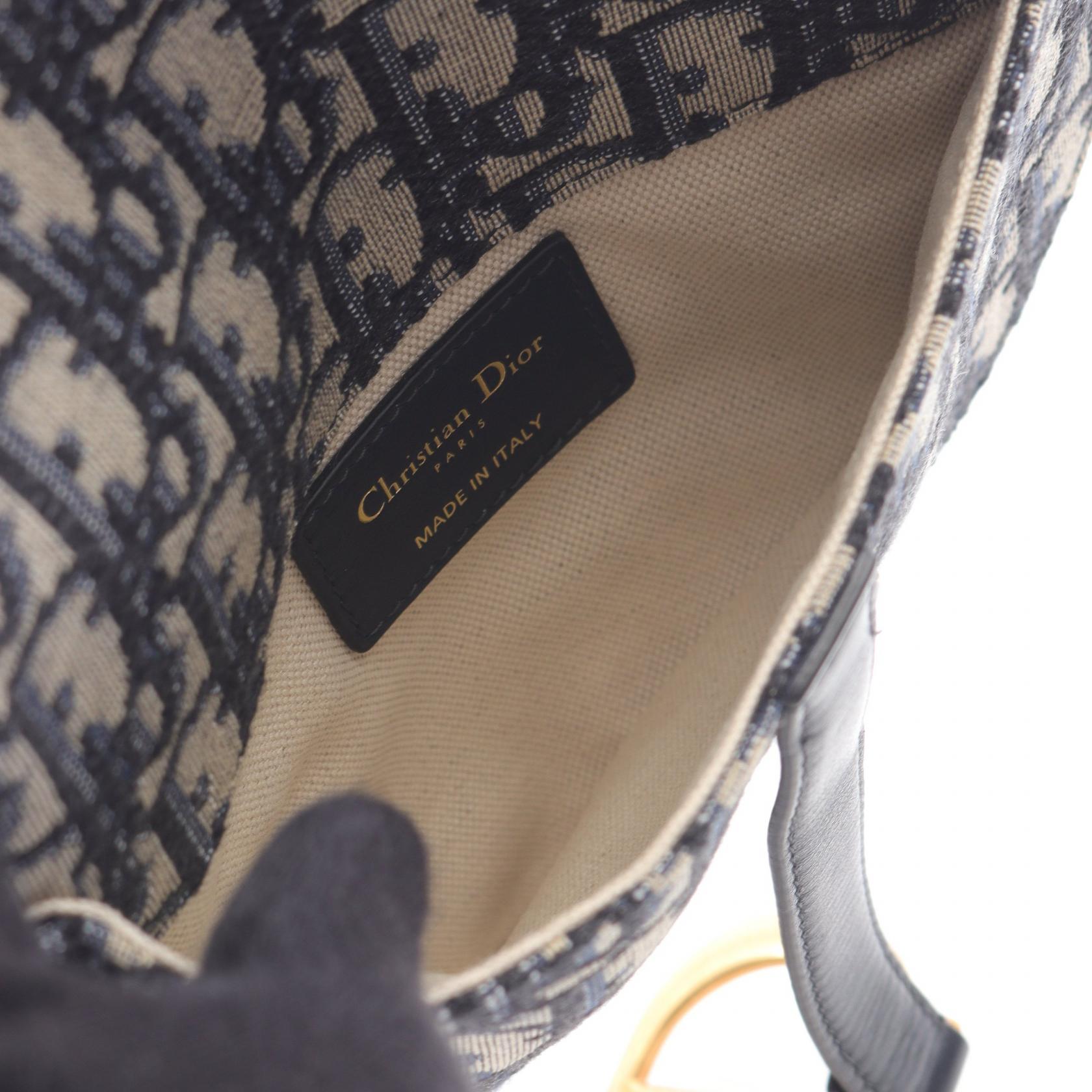 Dior SADDLE Oblique Canvas Leather Waist Bag