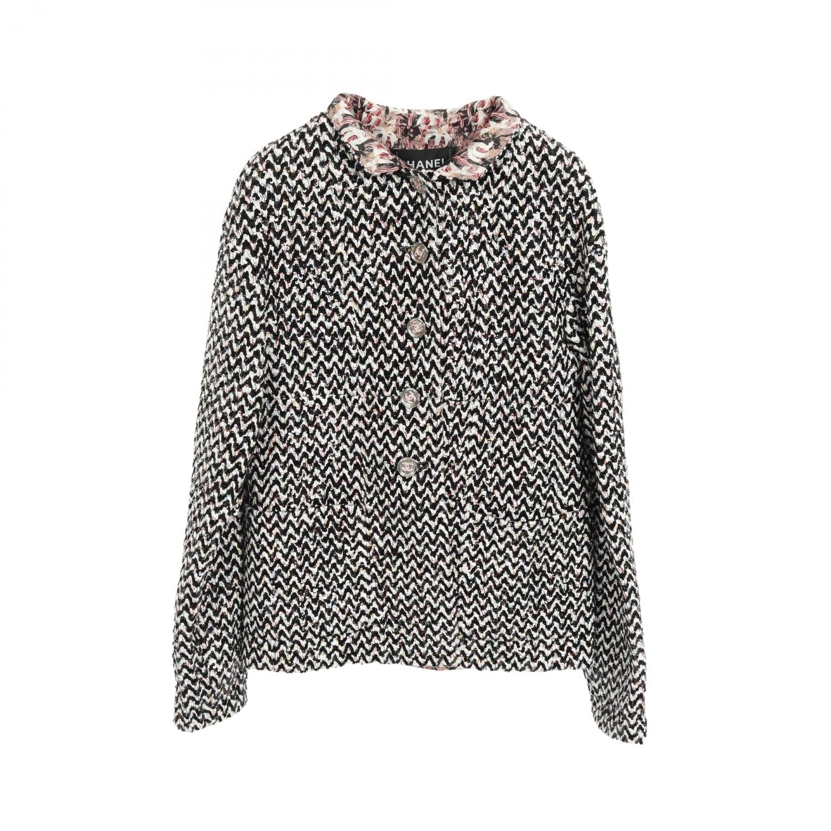Chanel Coco Mark Button Cotton Outerwear