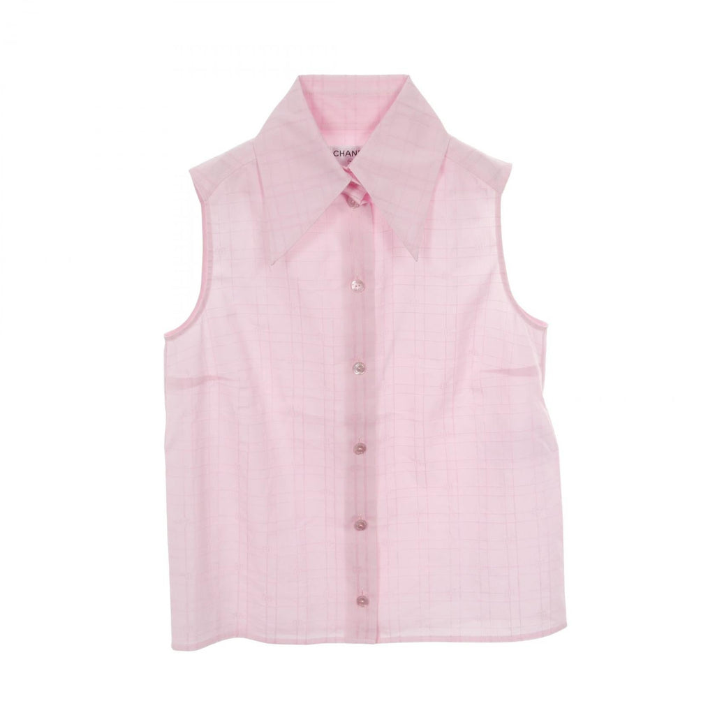 Chanel Coco Mark Cotton Silk Blouse