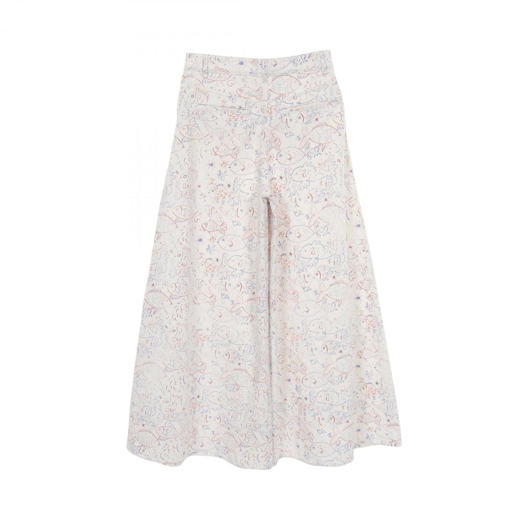 Chanel Marine Print Cotton Denim Pants