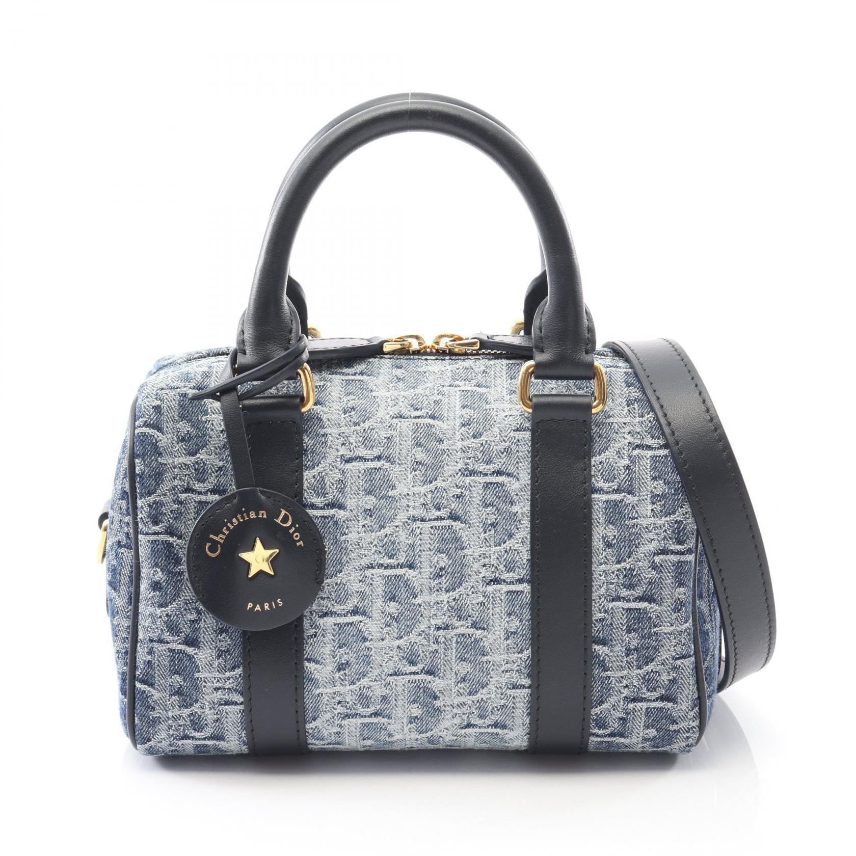 Dior Groove 20 Oblique Jacquard Denim Leather Handbag