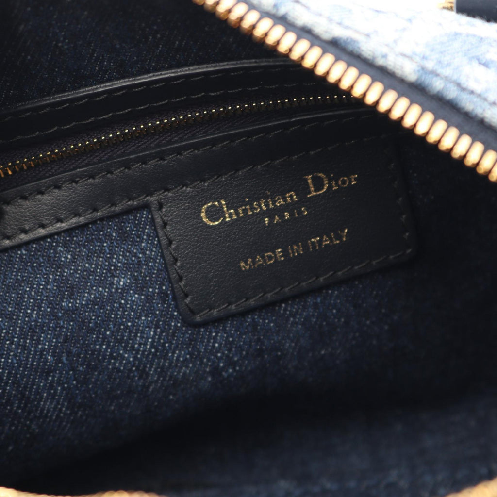 Dior Groove 20 Oblique Jacquard Denim Leather Handbag